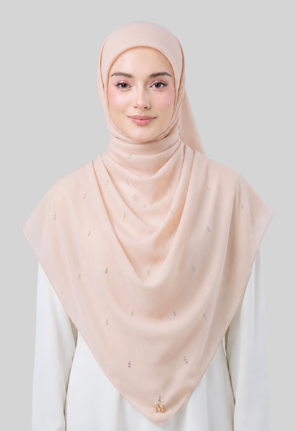 MINAZ HIJAB | EYEDROP PLAIN STONE - NUDE