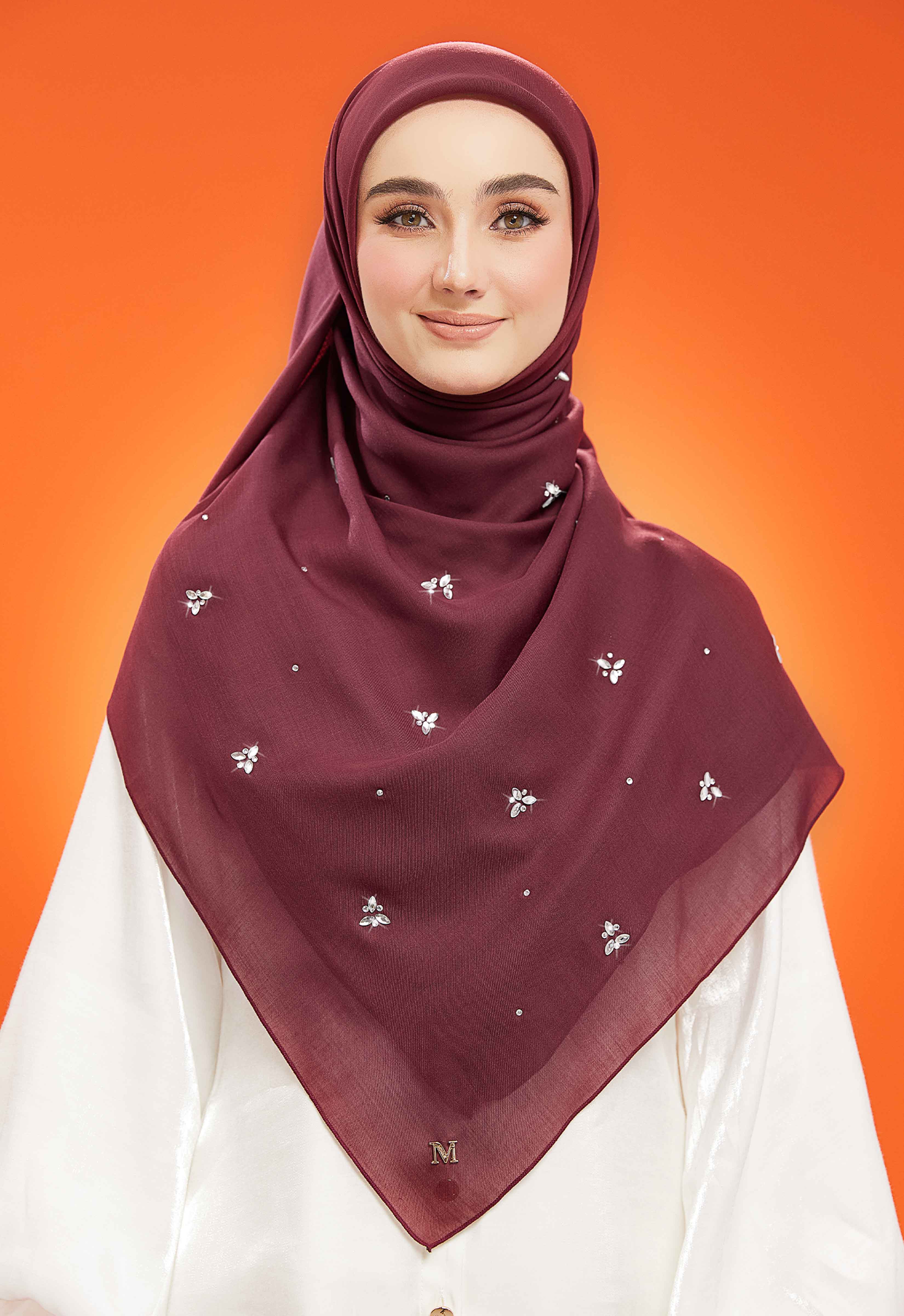 IRIS PLAIN STONE BAWAL - MAROON