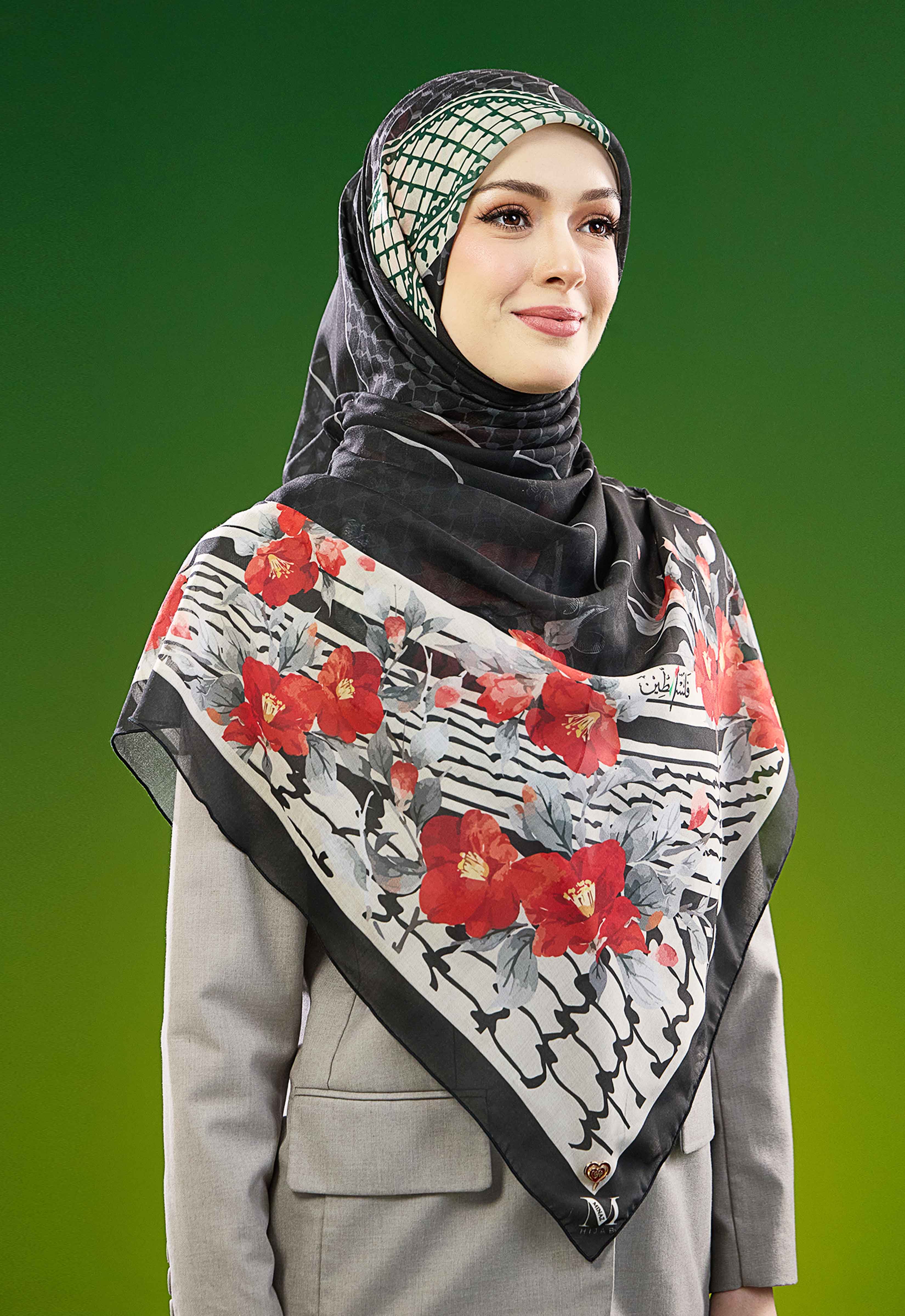 PALESTINE BLOOM BAWAL - BLACK