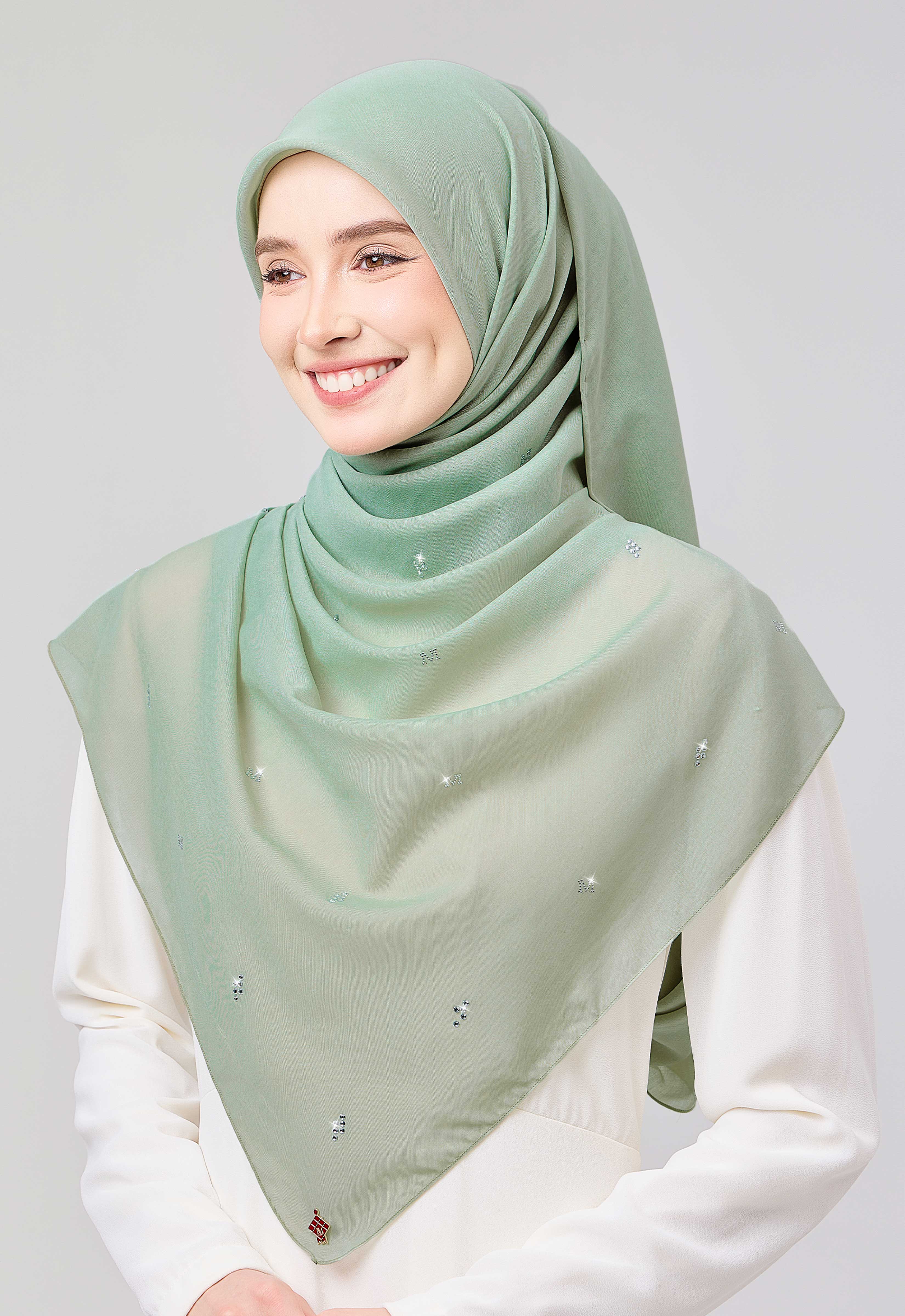SETULUS RAYA PLAIN STONE - SAGE GREEN