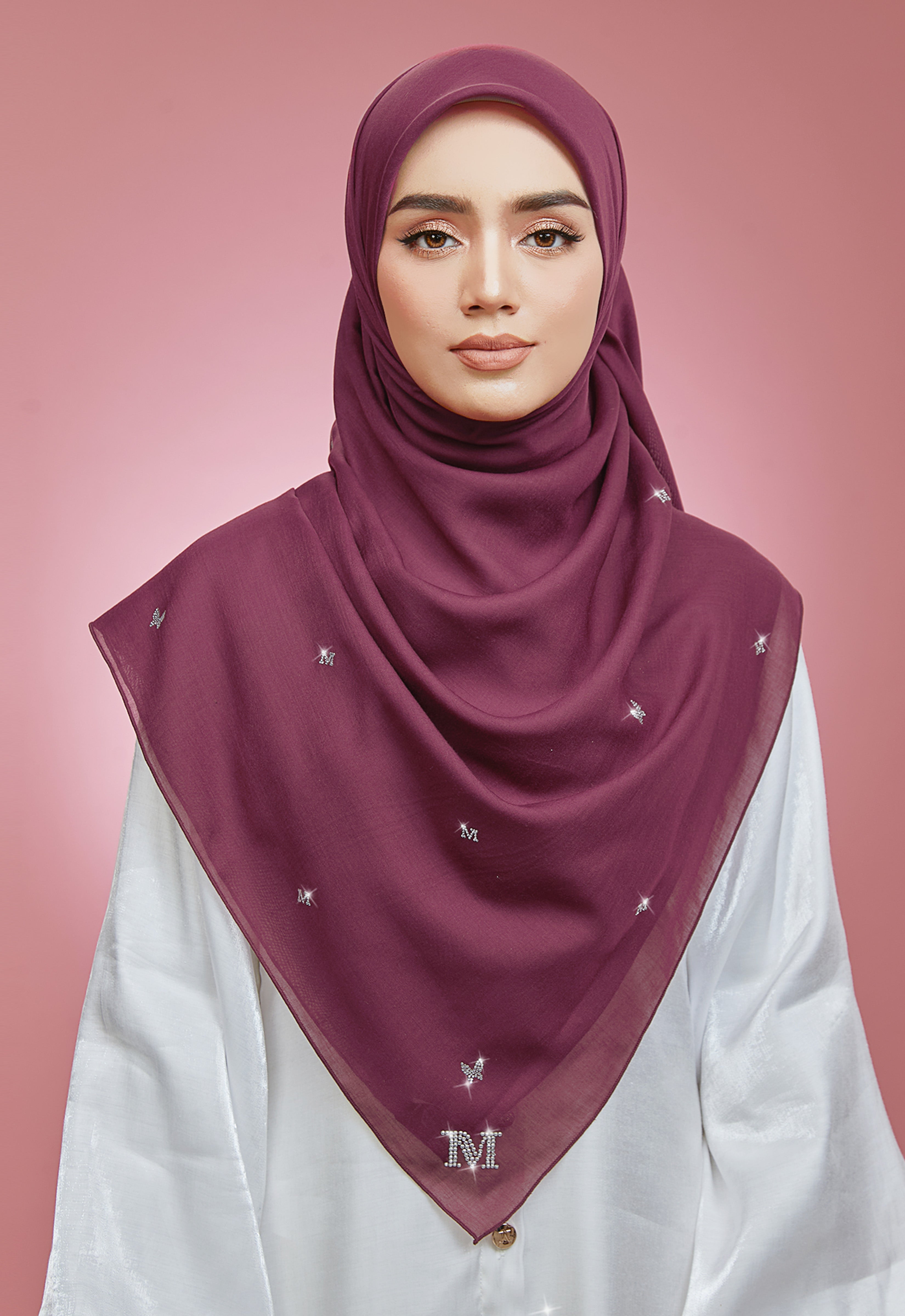 PLAIN BUTTERFLY STONE BAWAL - MAROON