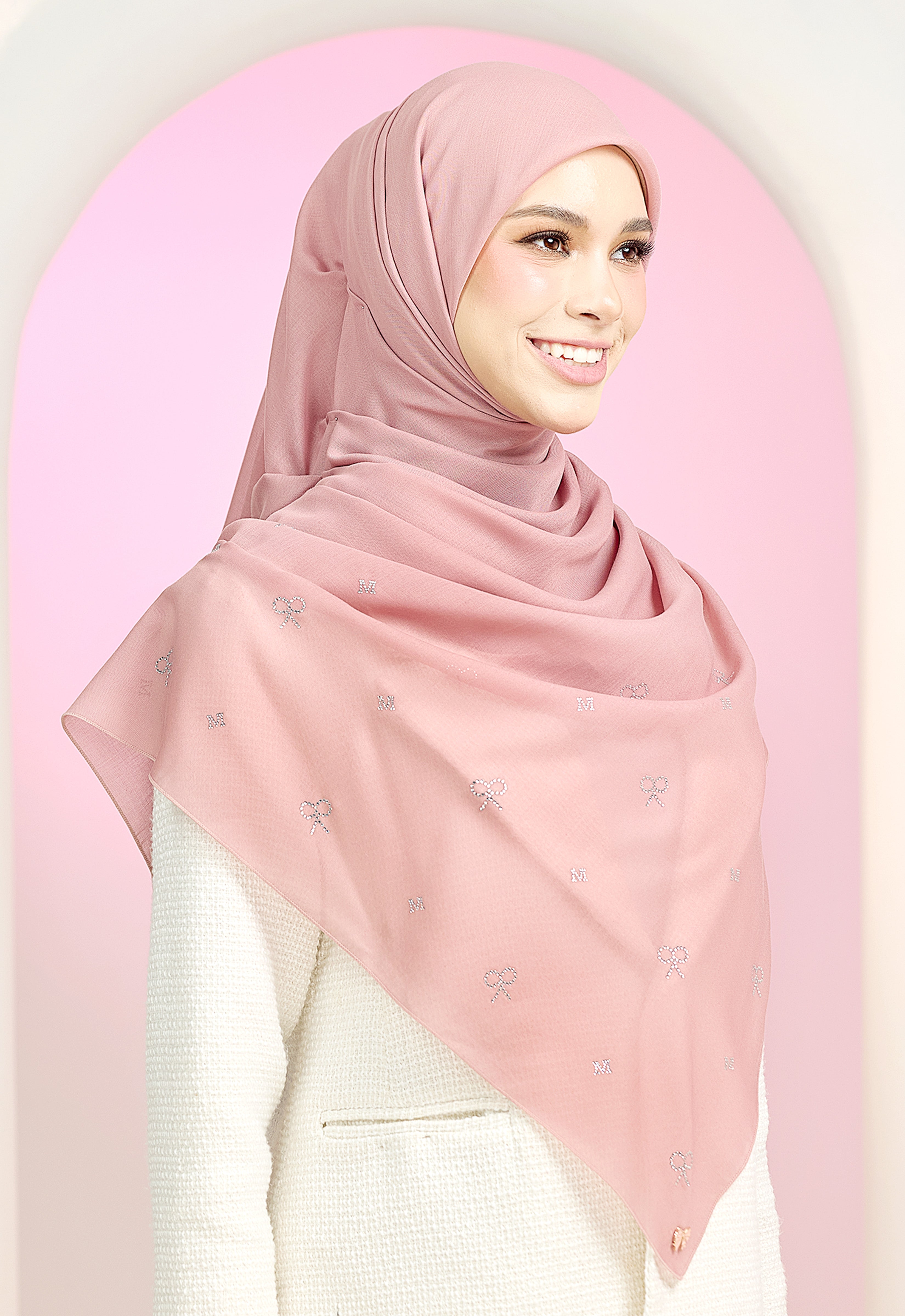 RIBBONY PLAIN STONE - DUSTY PINK