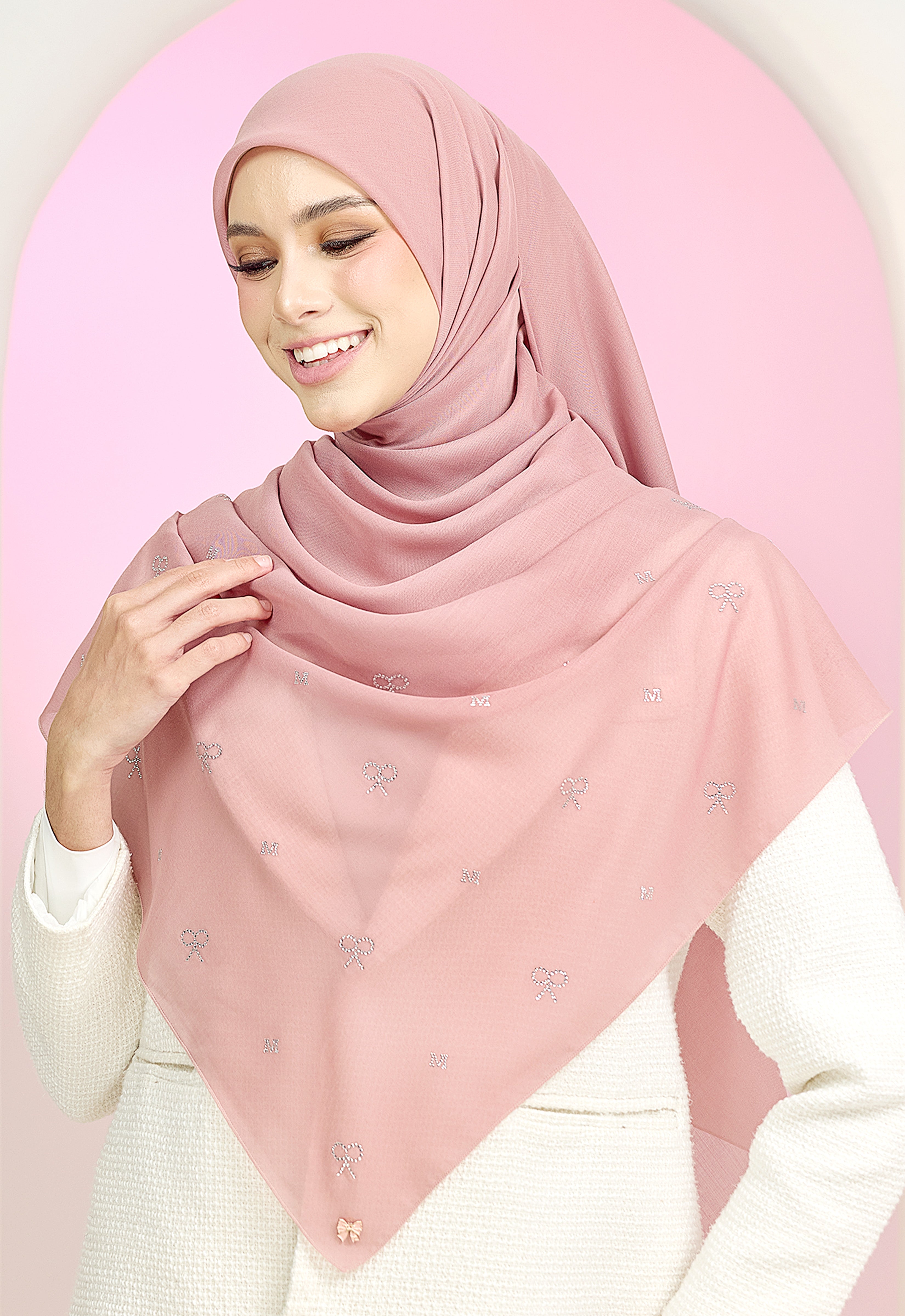 RIBBONY PLAIN STONE - DUSTY PINK