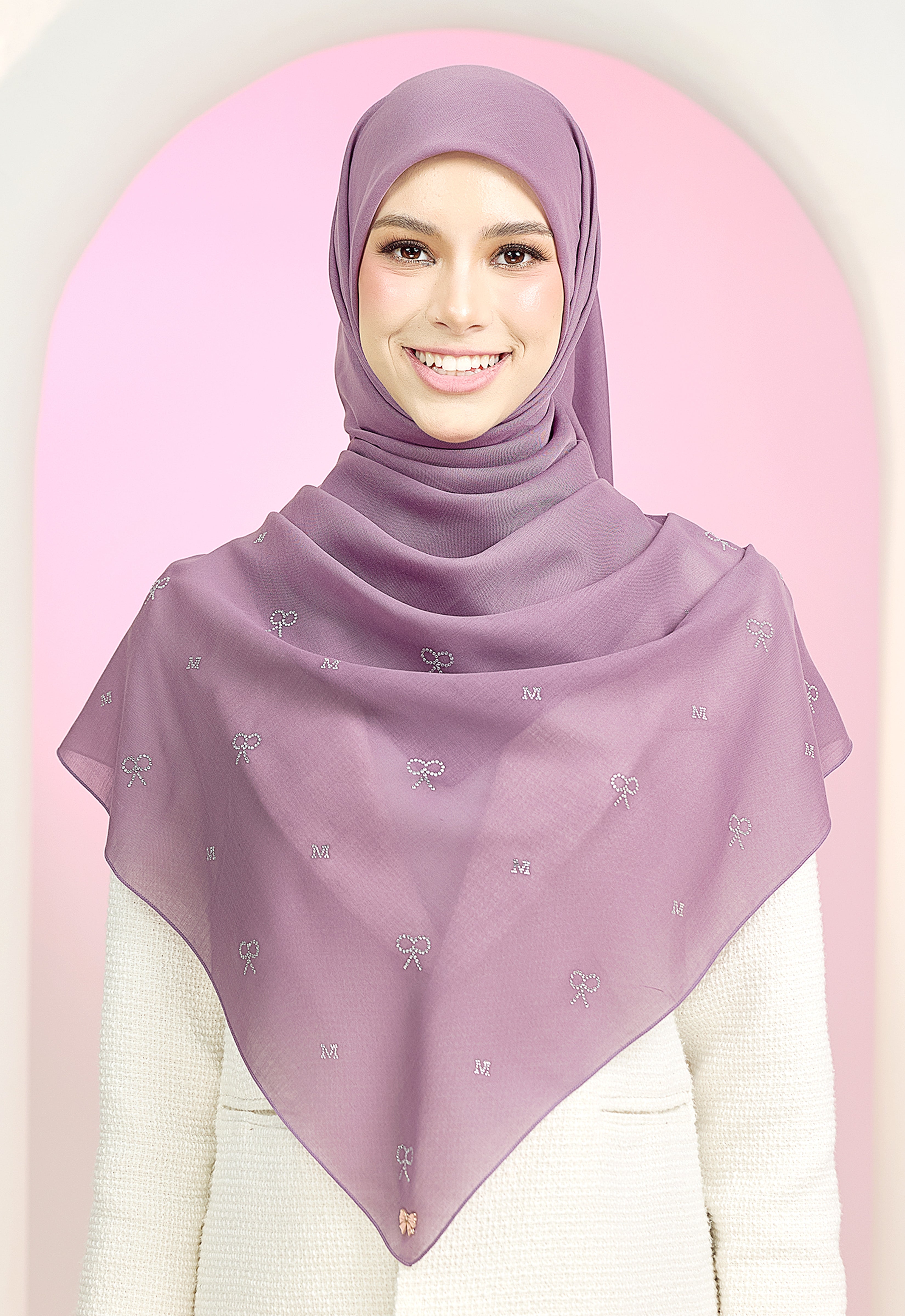 RIBBONY PLAIN STONE - DUSTY PURPLE
