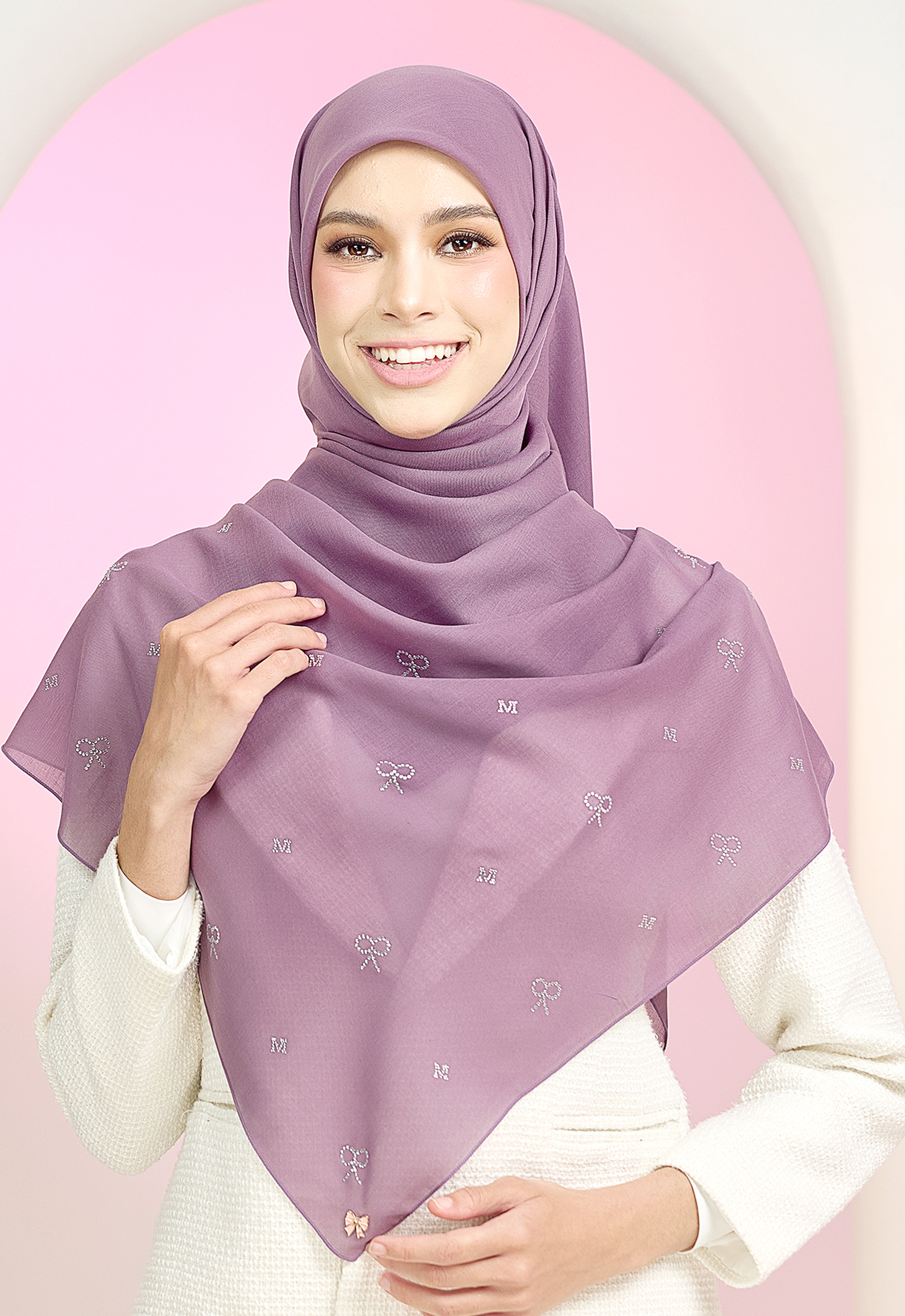RIBBONY PLAIN STONE - DUSTY PURPLE