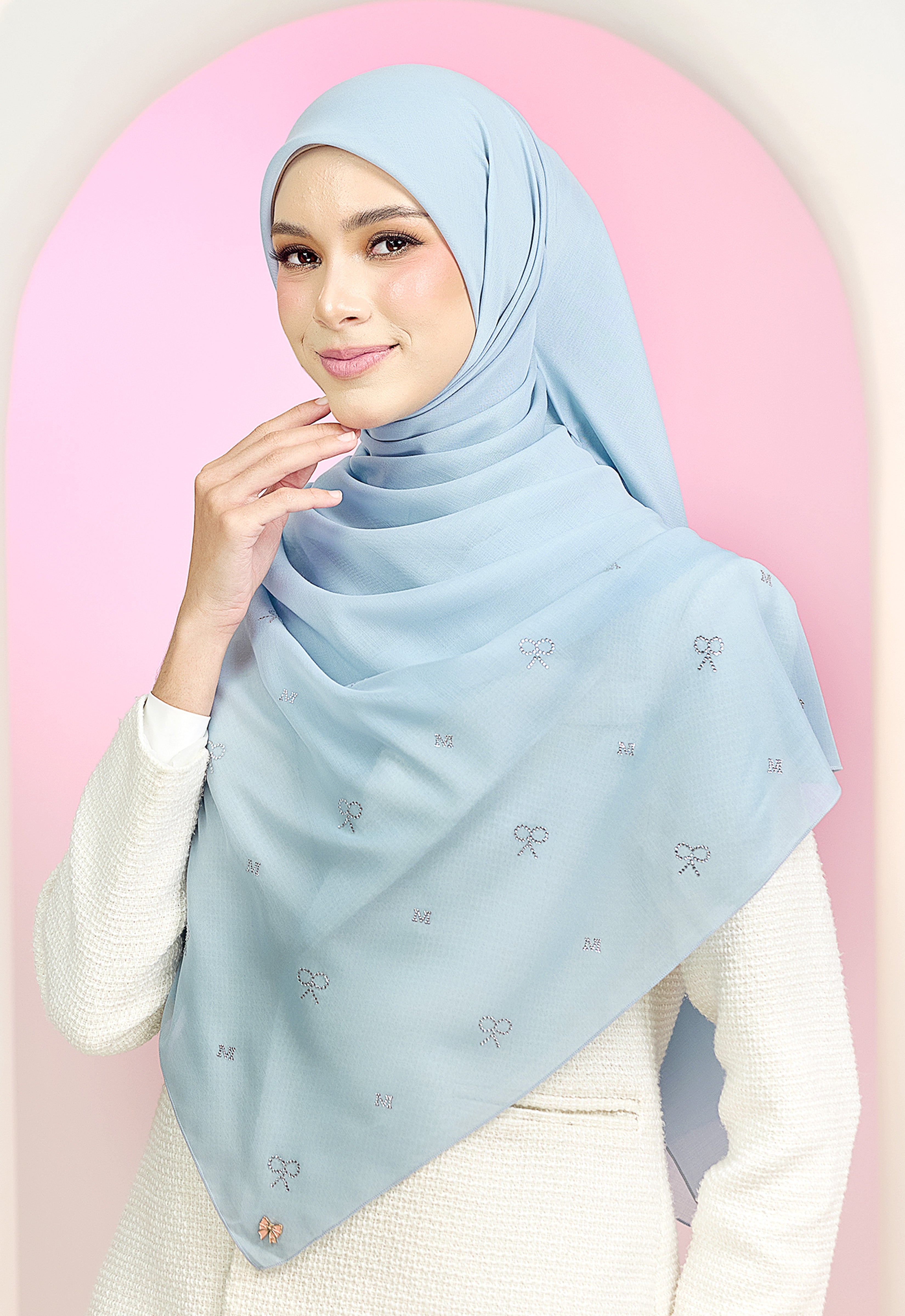 RIBBONY PLAIN STONE - LIGHT BLUE