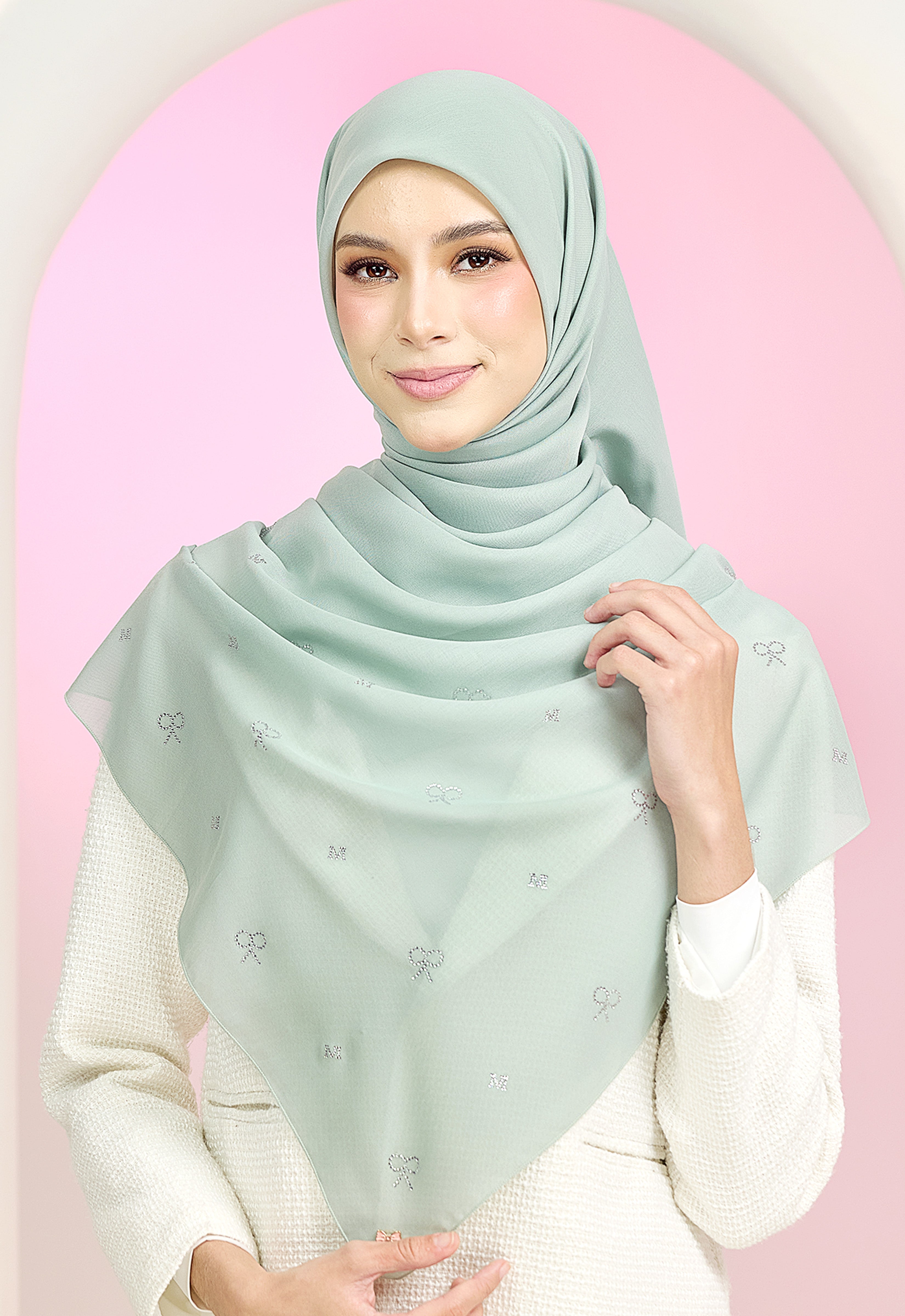RIBBONY PLAIN STONE - MINT BLUE