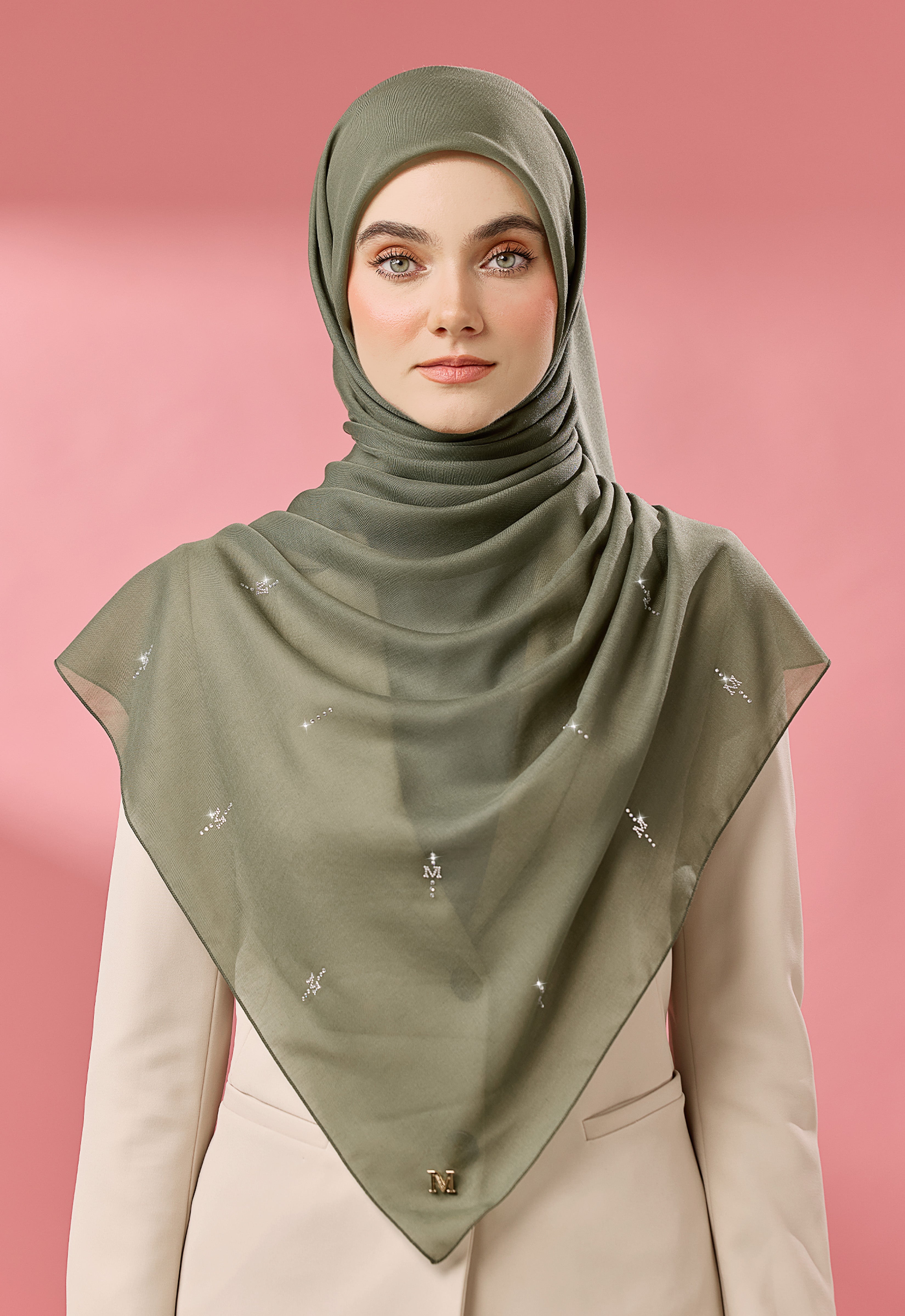 SURI PLAIN STONE - ARMY GREEN