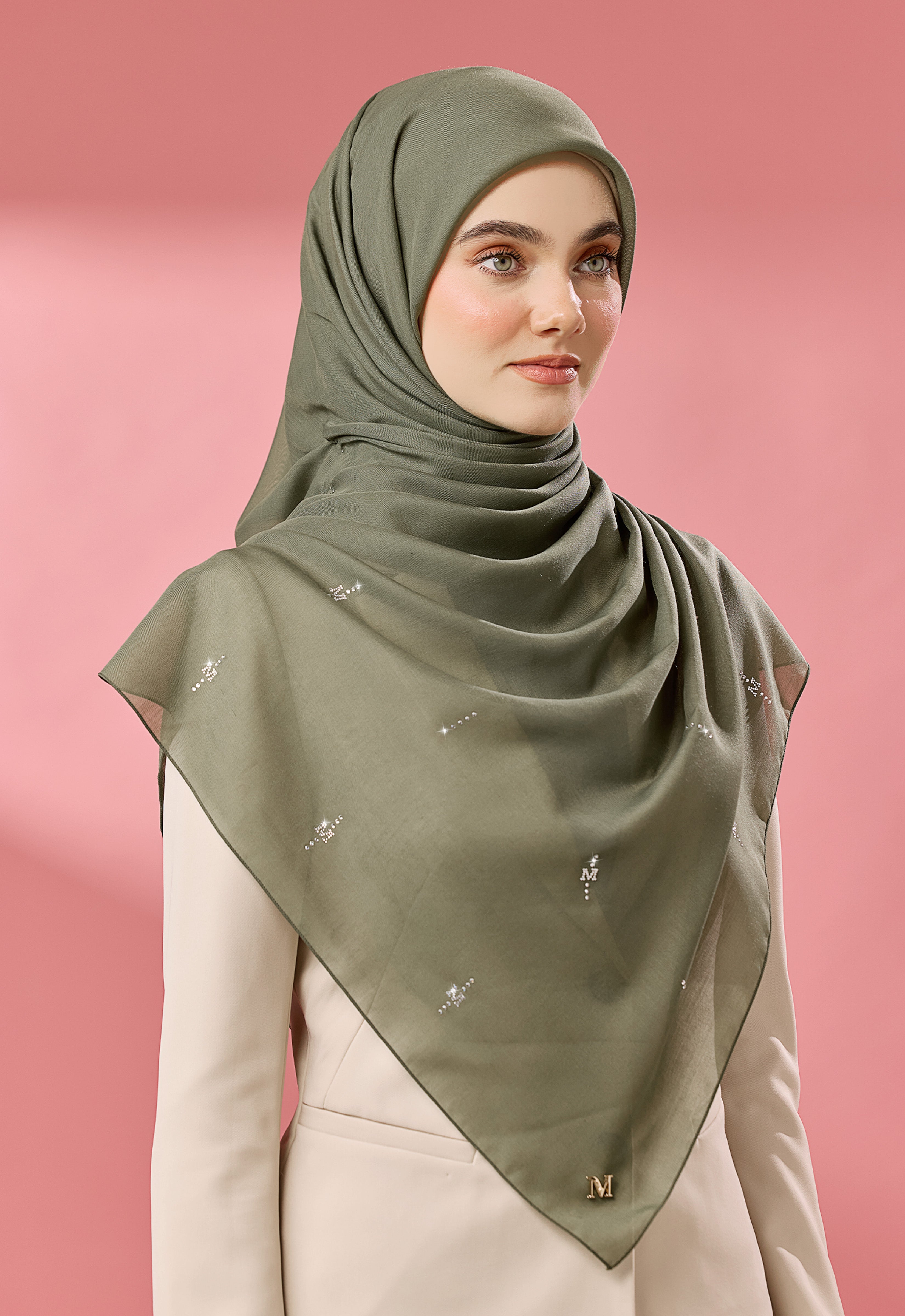 SURI PLAIN STONE - ARMY GREEN