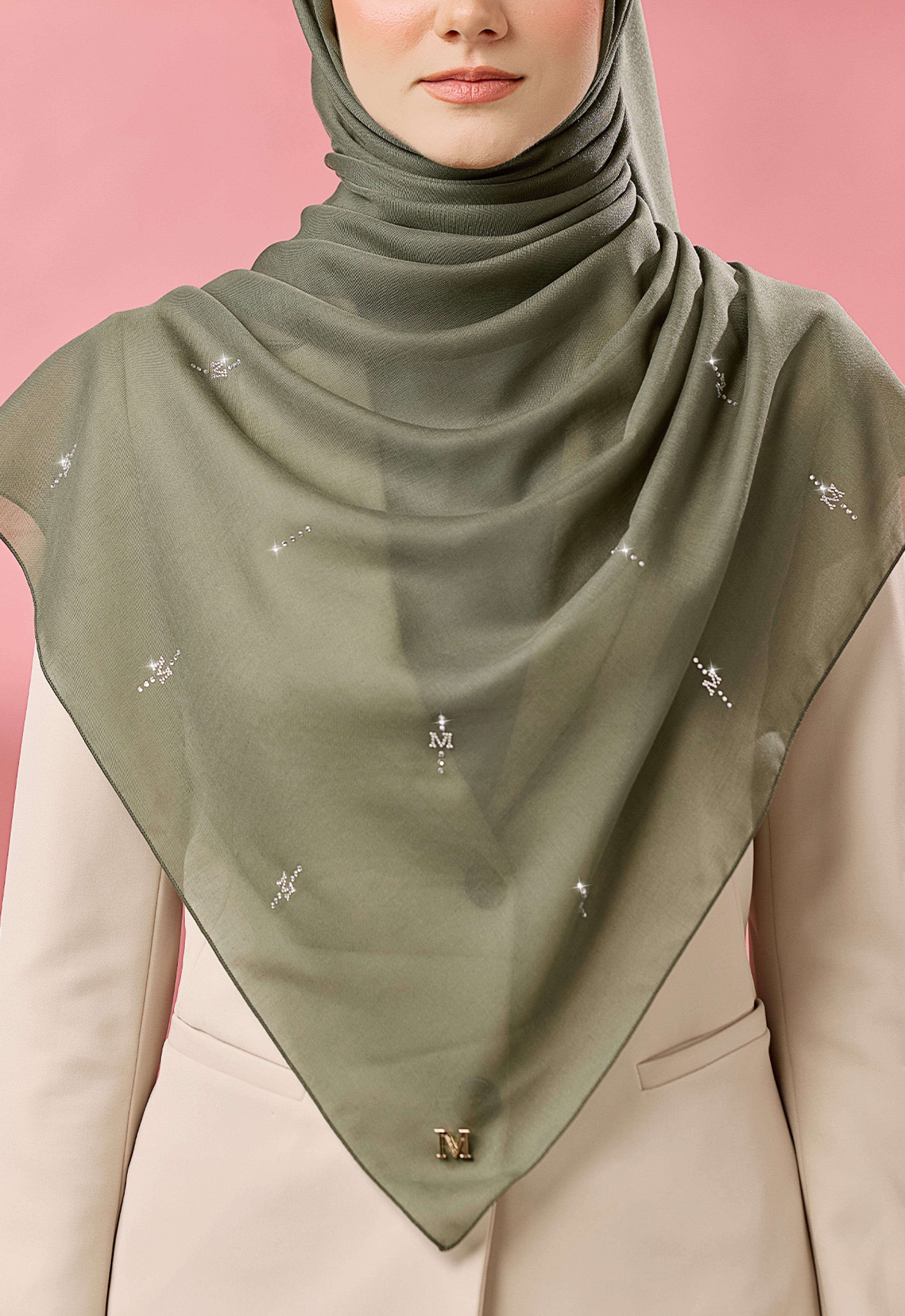 SURI PLAIN STONE - ARMY GREEN