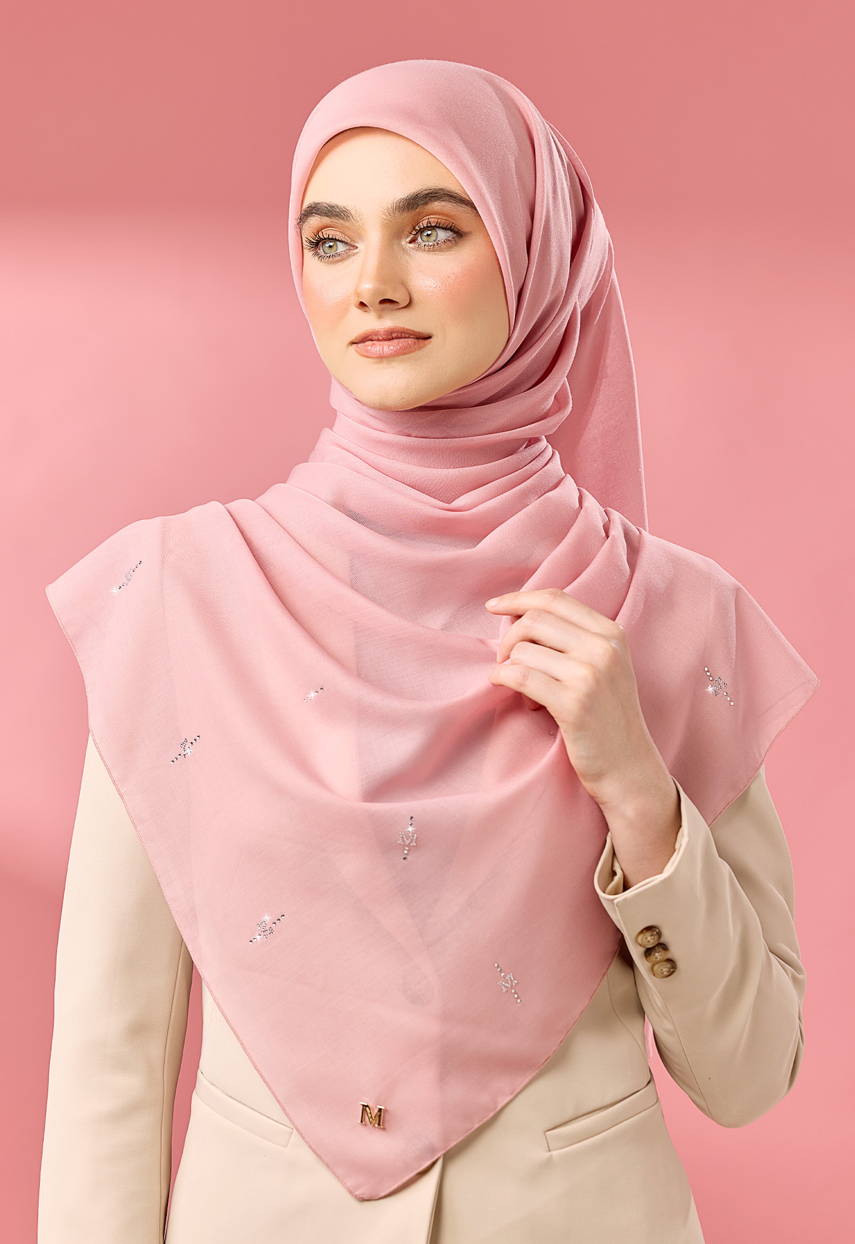 SURI PLAIN STONE - DUSTY PINK