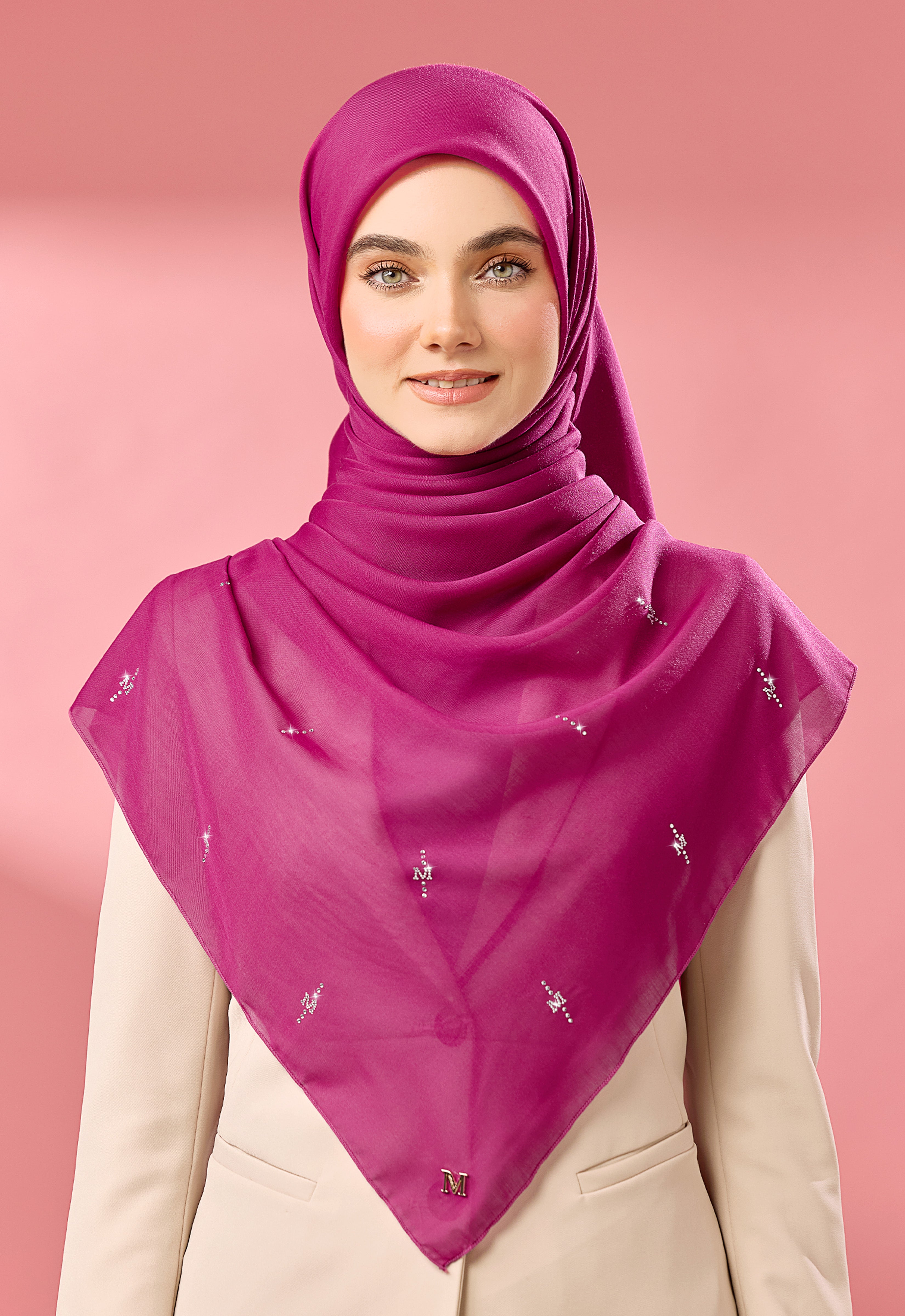 SURI PLAIN STONE - MAGENTA