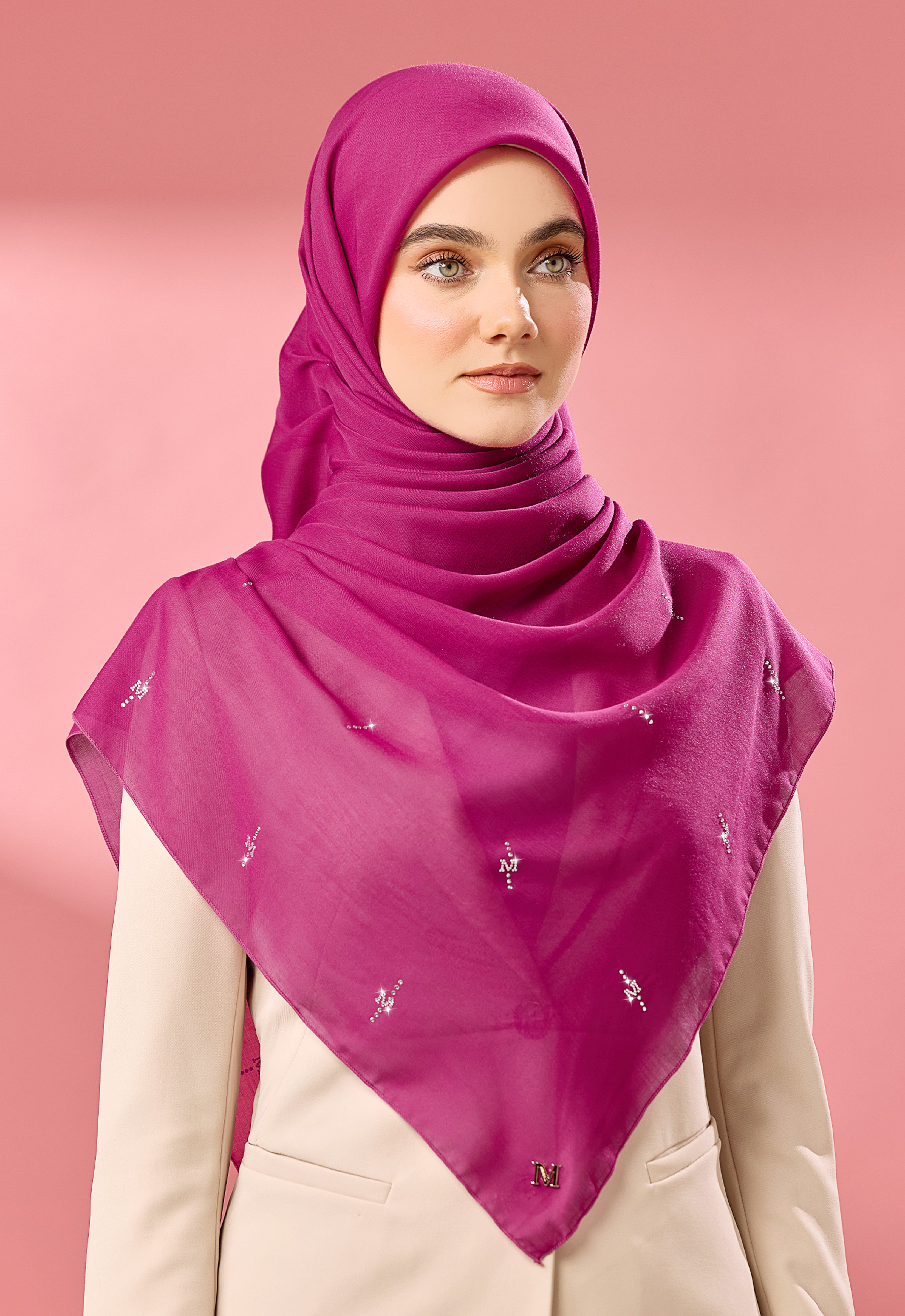 SURI PLAIN STONE - MAGENTA