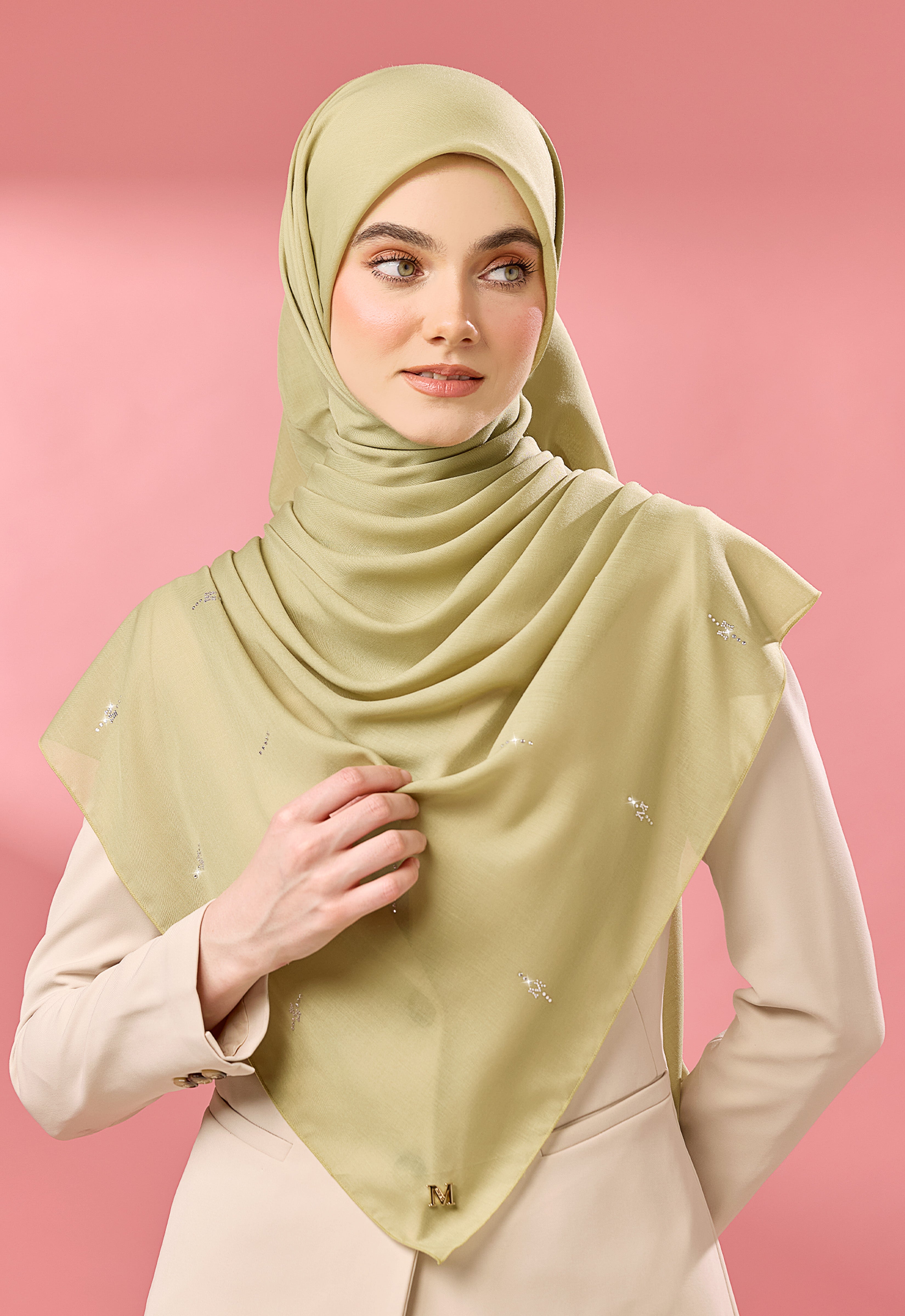 SURI PLAIN STONE - MOSS GREEN
