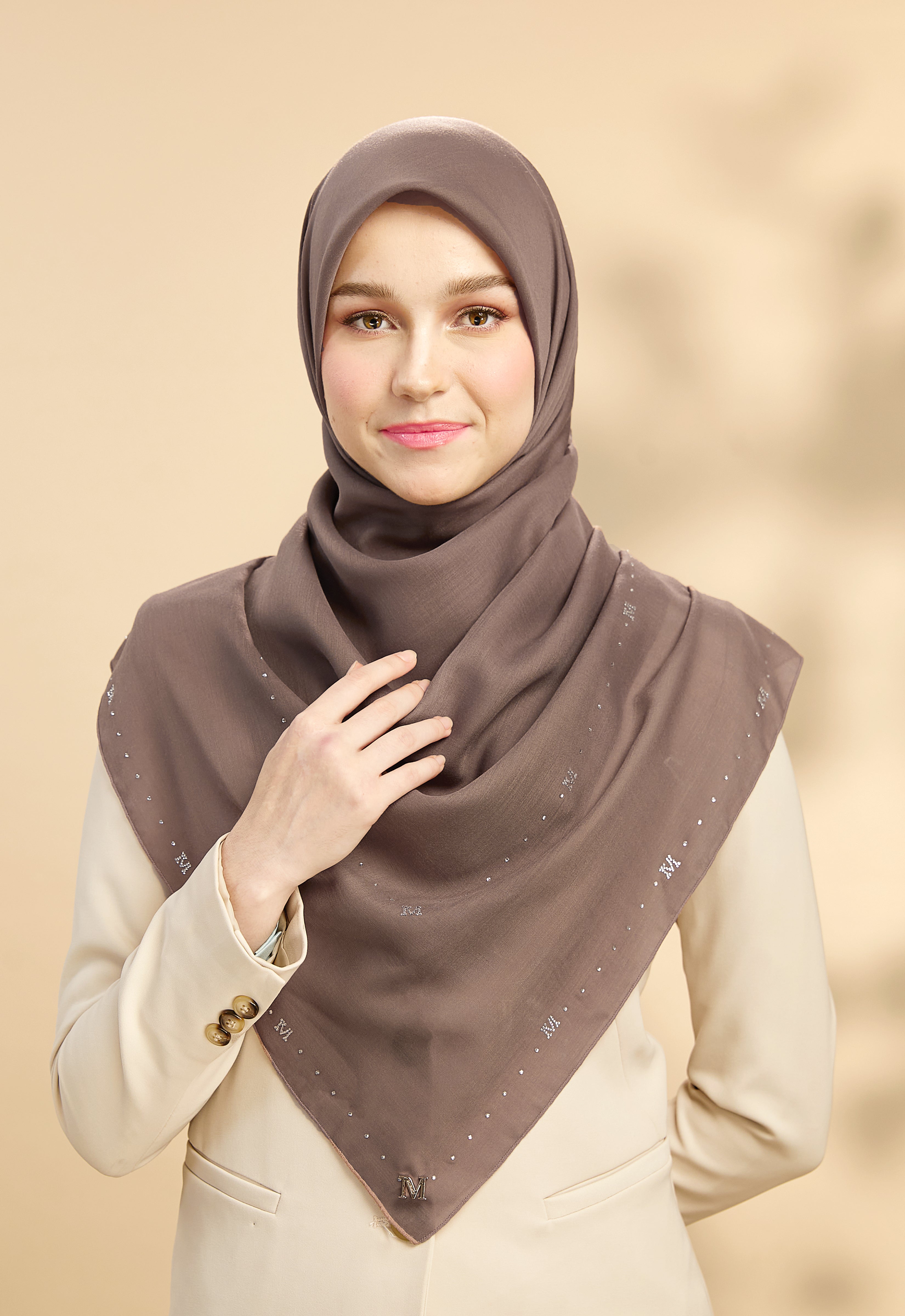 JIWA PLAIN STONE - PASTEL BROWN