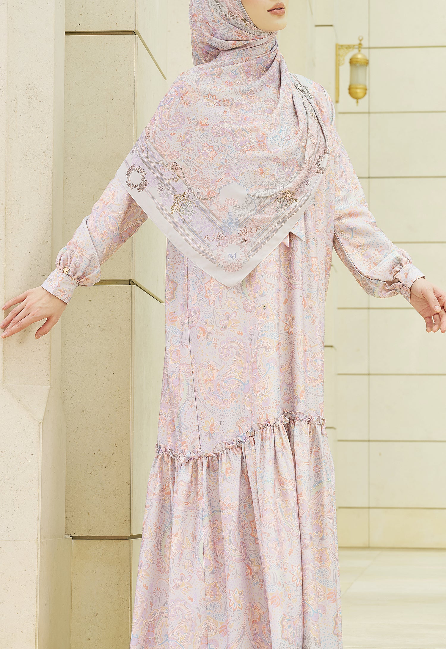 JIWA PRINTED DRESS CARISSA - SILVER