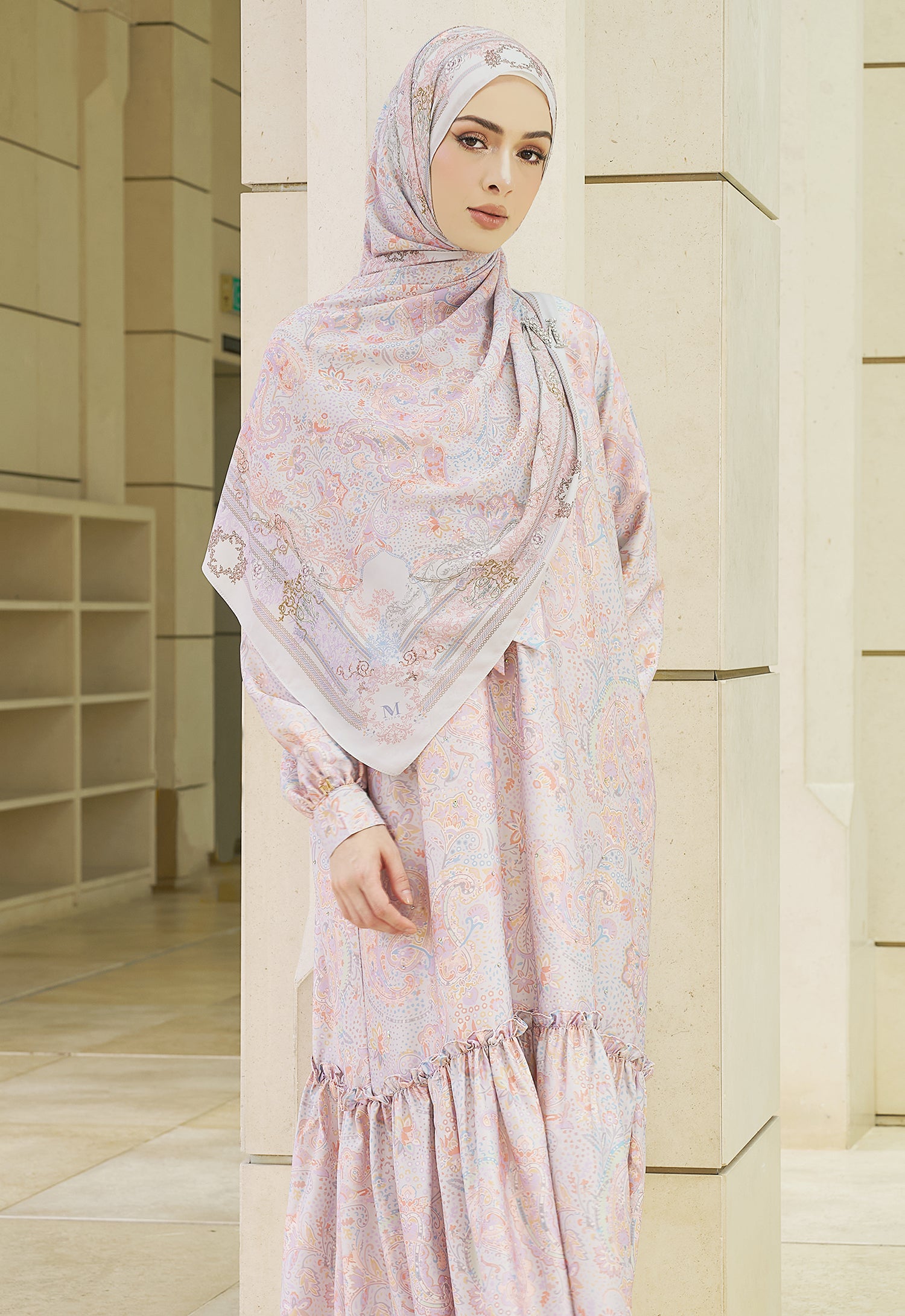 JIWA PRINTED DRESS CARISSA - SILVER