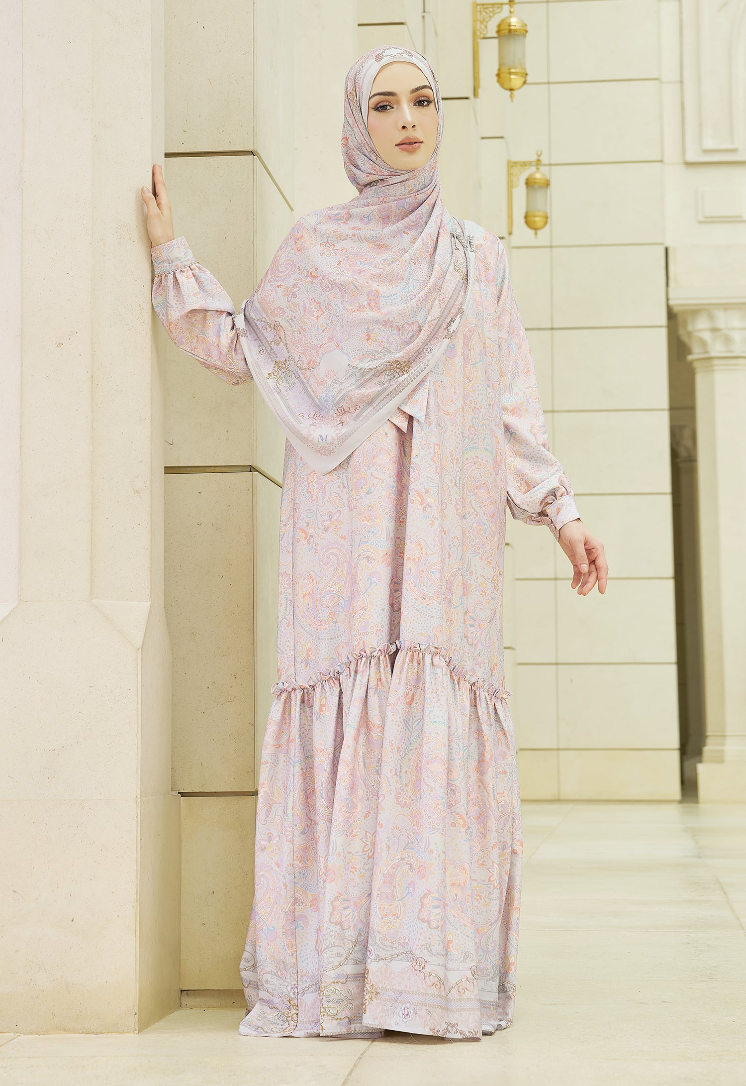 JIWA PRINTED DRESS CARISSA - SILVER