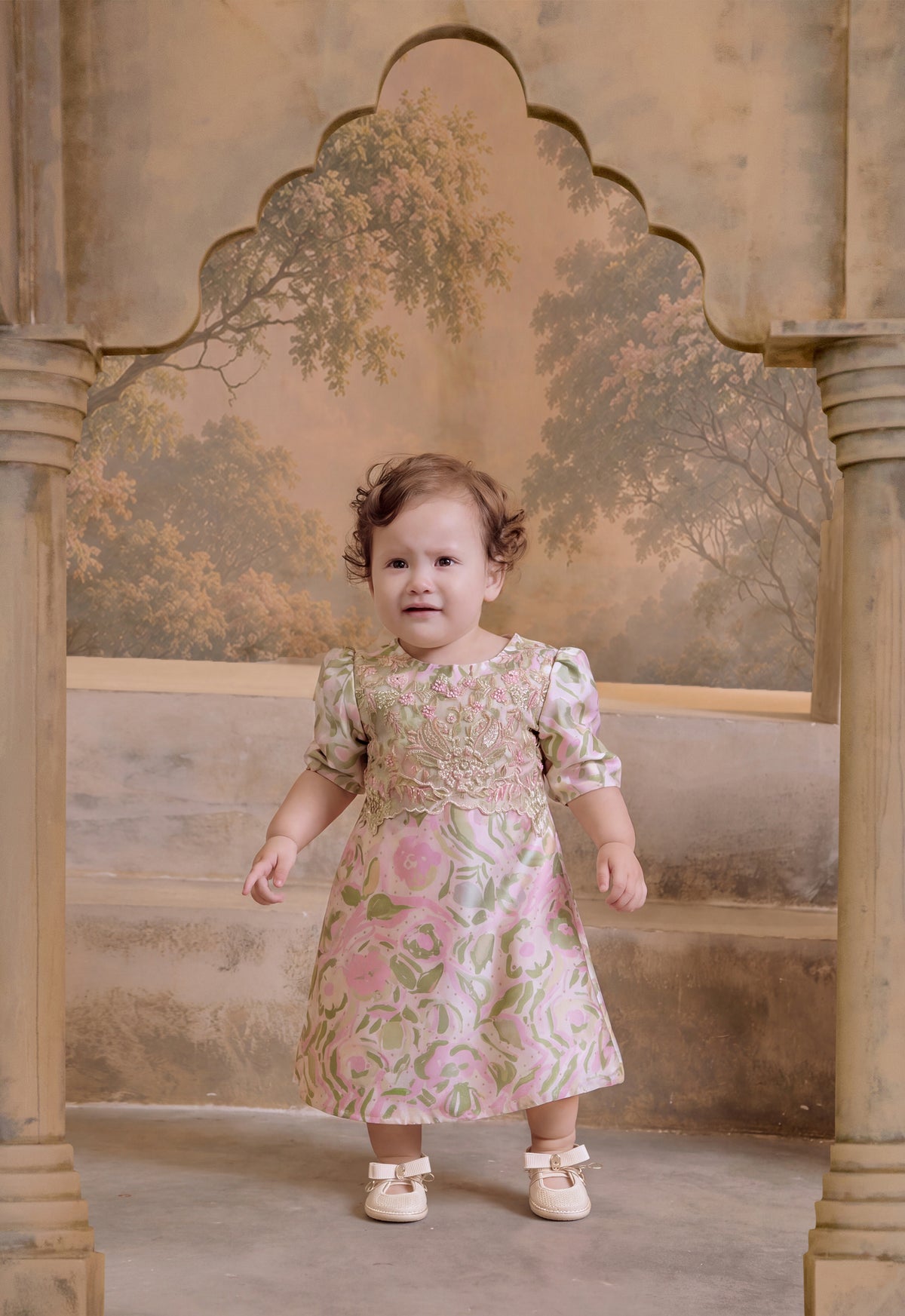 DEWI SERIES | DEWI ANGGUN KURUNG MODERN BABY - TROPICAL GREEN