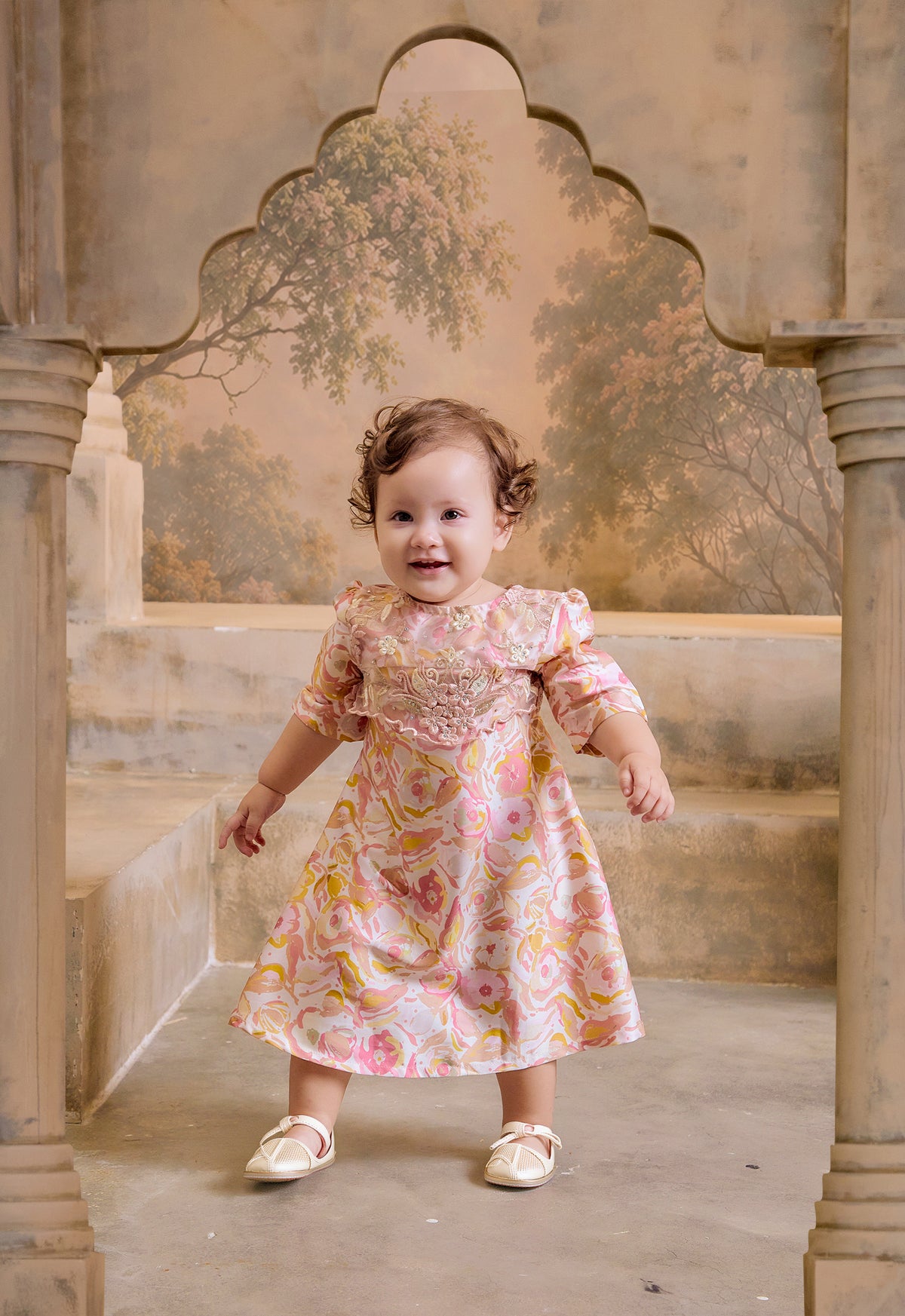 DEWI SERIES | DEWI ANGGUN KURUNG MODERN BABY - SUNSET ORANGE