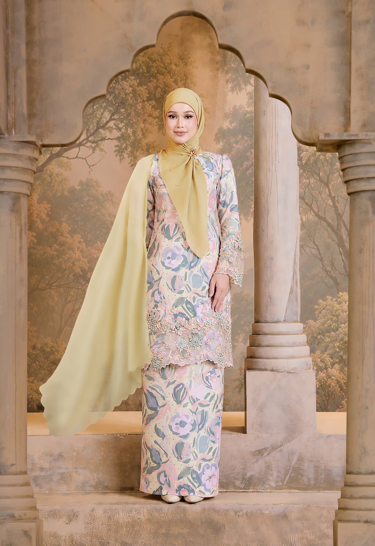 DEWI SERIES | DEWI ANGGUN KURUNG MODERN - CREAMY BLUE