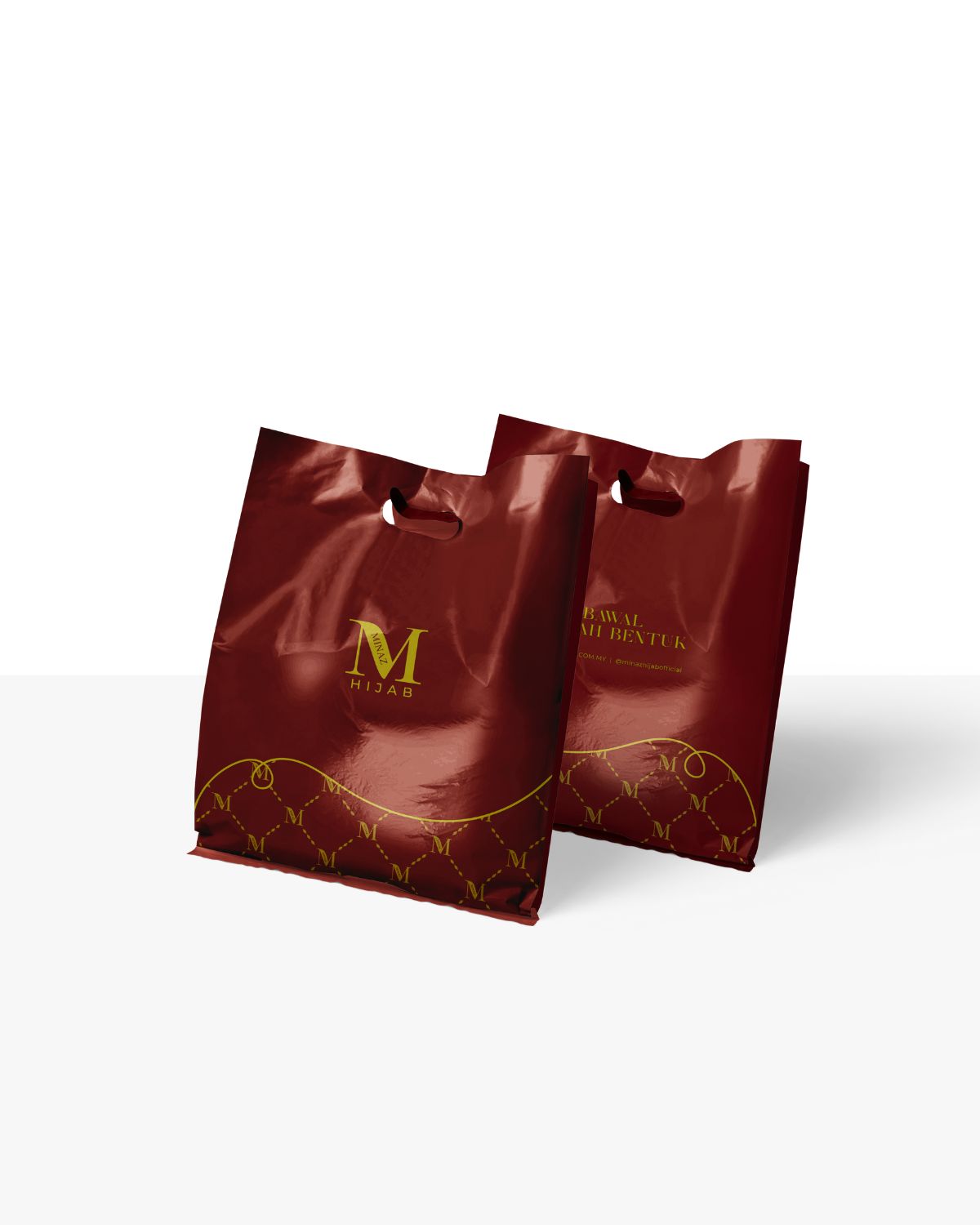 MINAZ HIJAB PLASTIC - MAROON