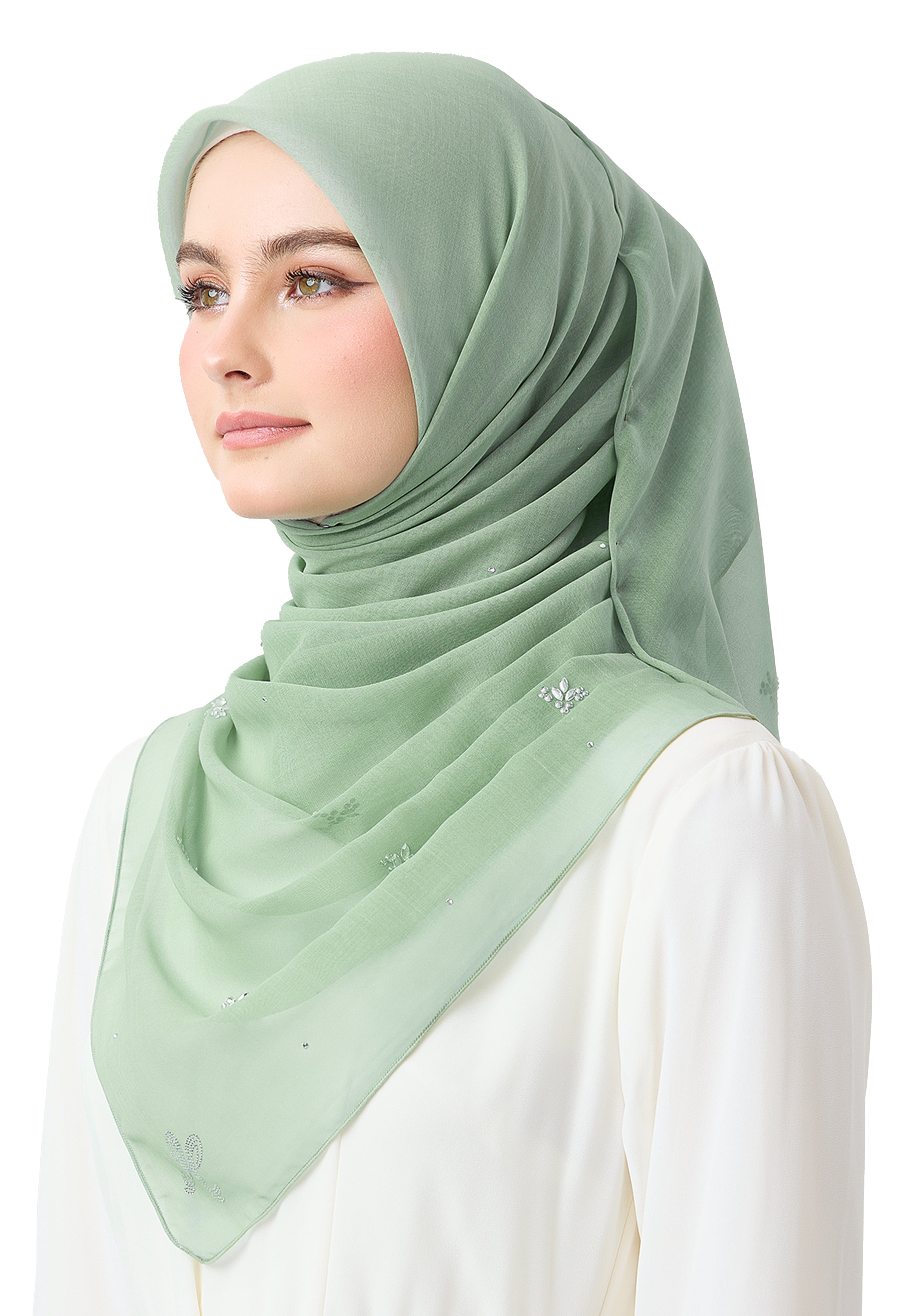 Lavender Plain Stone - Dusty Green