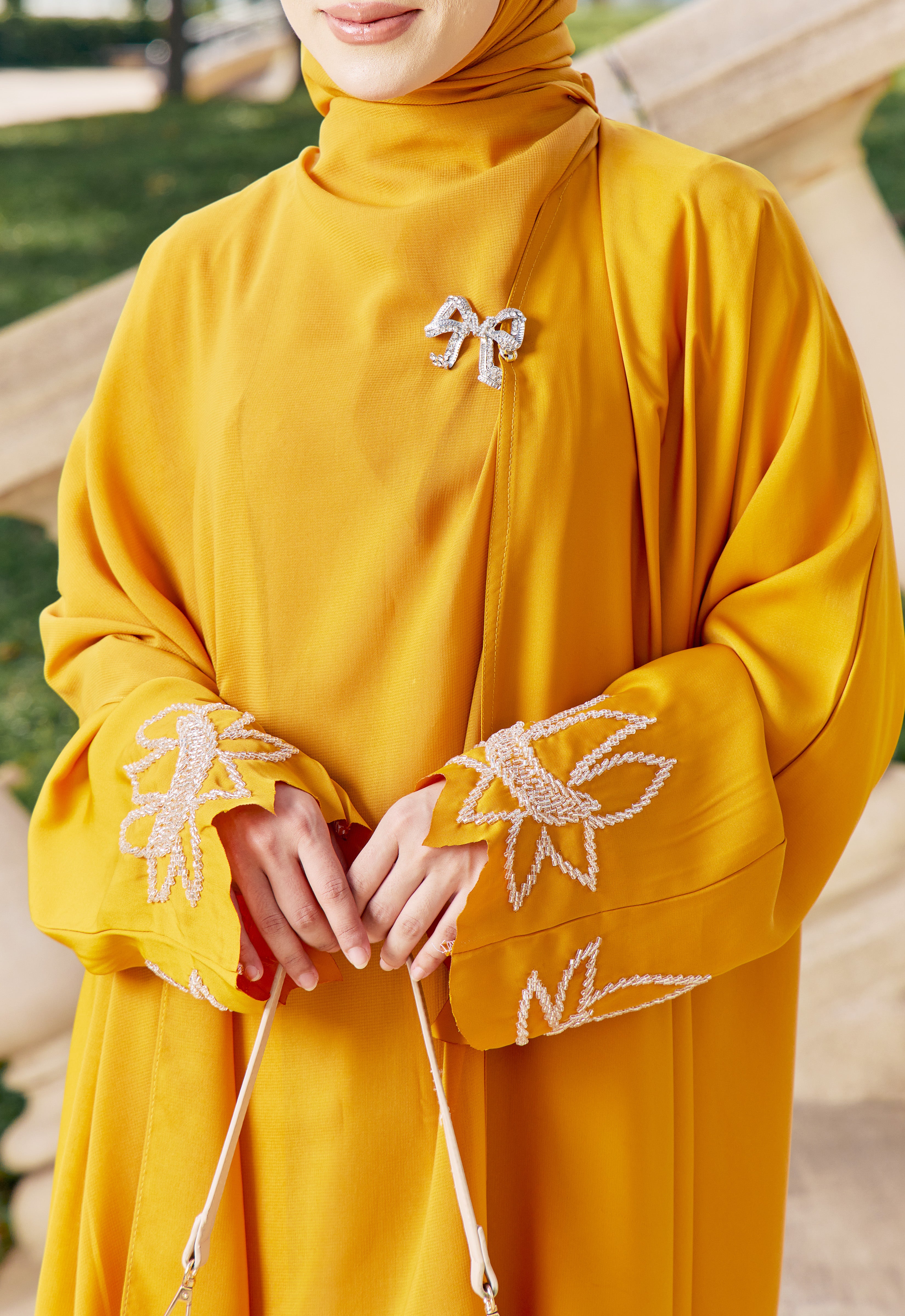 ELARAA LUXE ABAYA - MUSTARD