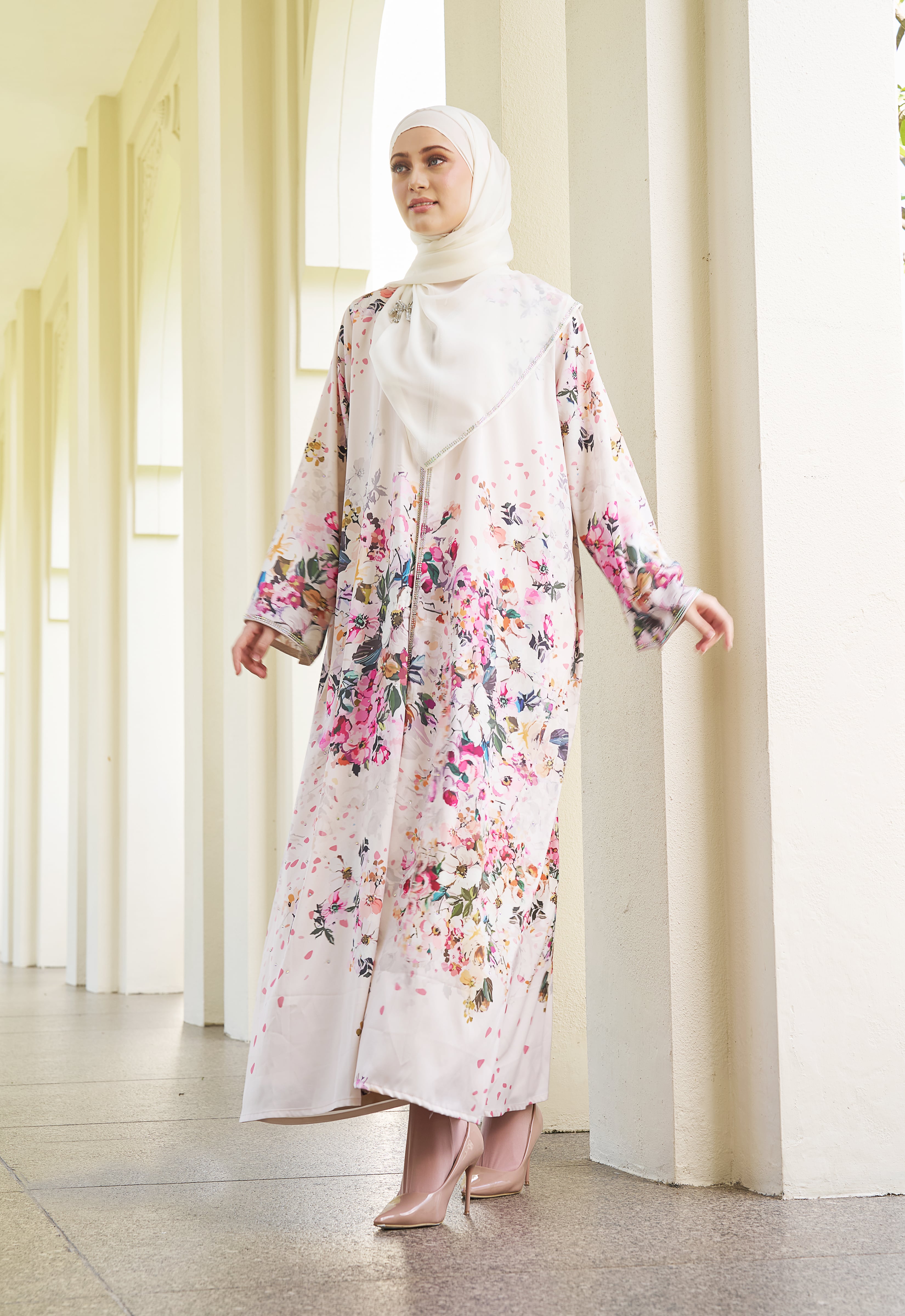 JIWA PRINTED LUXE ABAYA - FIONA