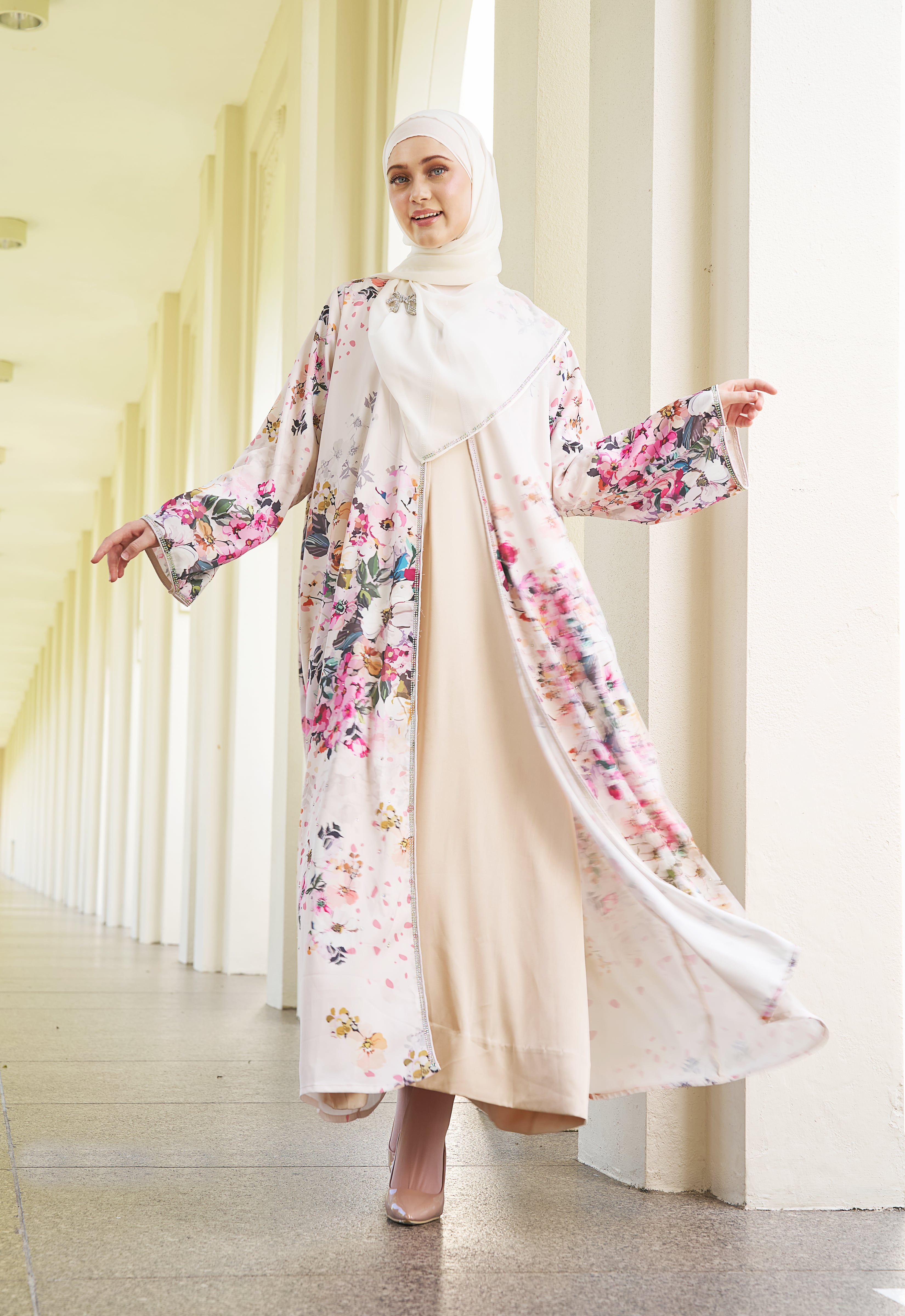 JIWA PRINTED LUXE ABAYA - FIONA