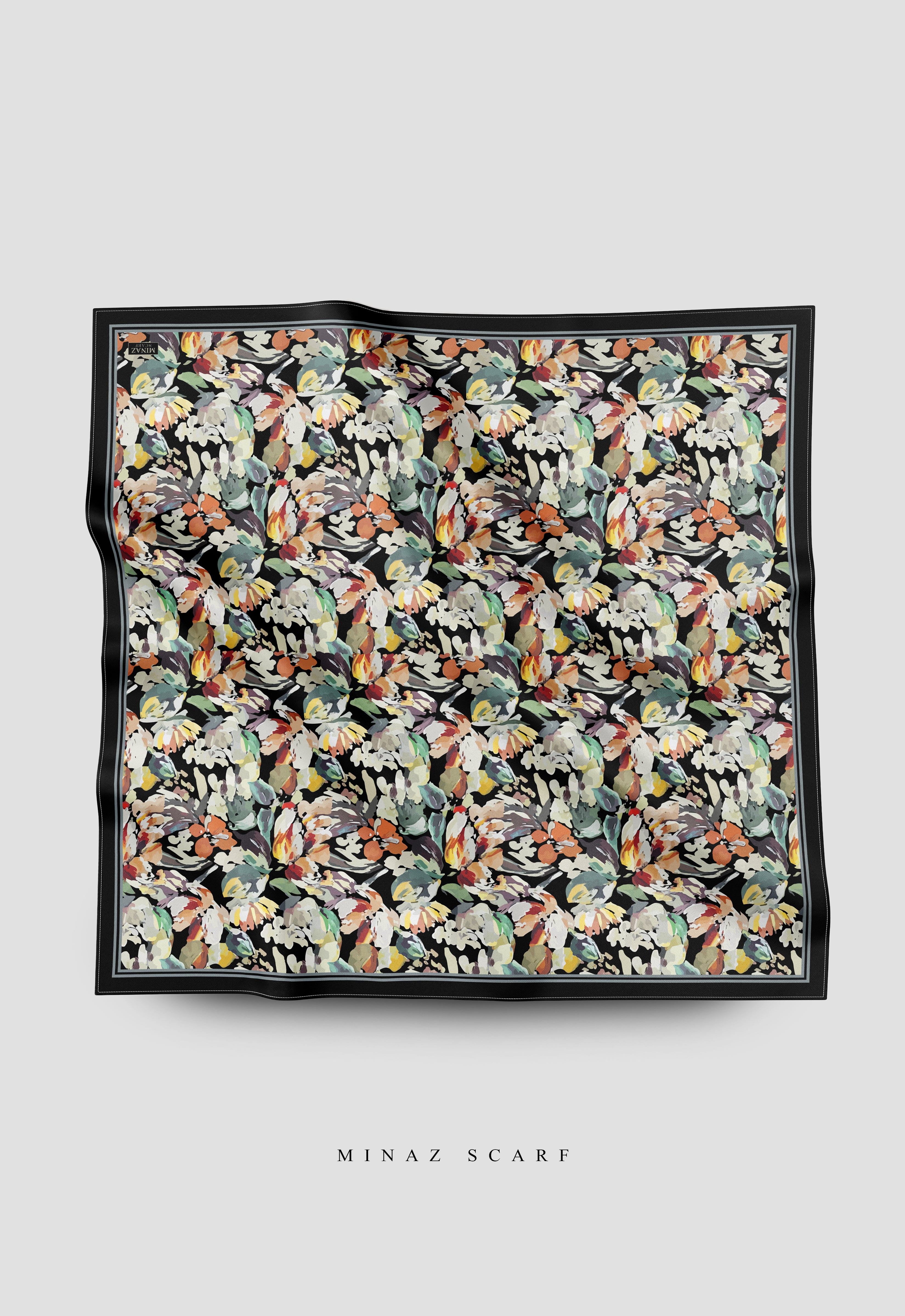 MINAZ Scarf | Florisa - Black