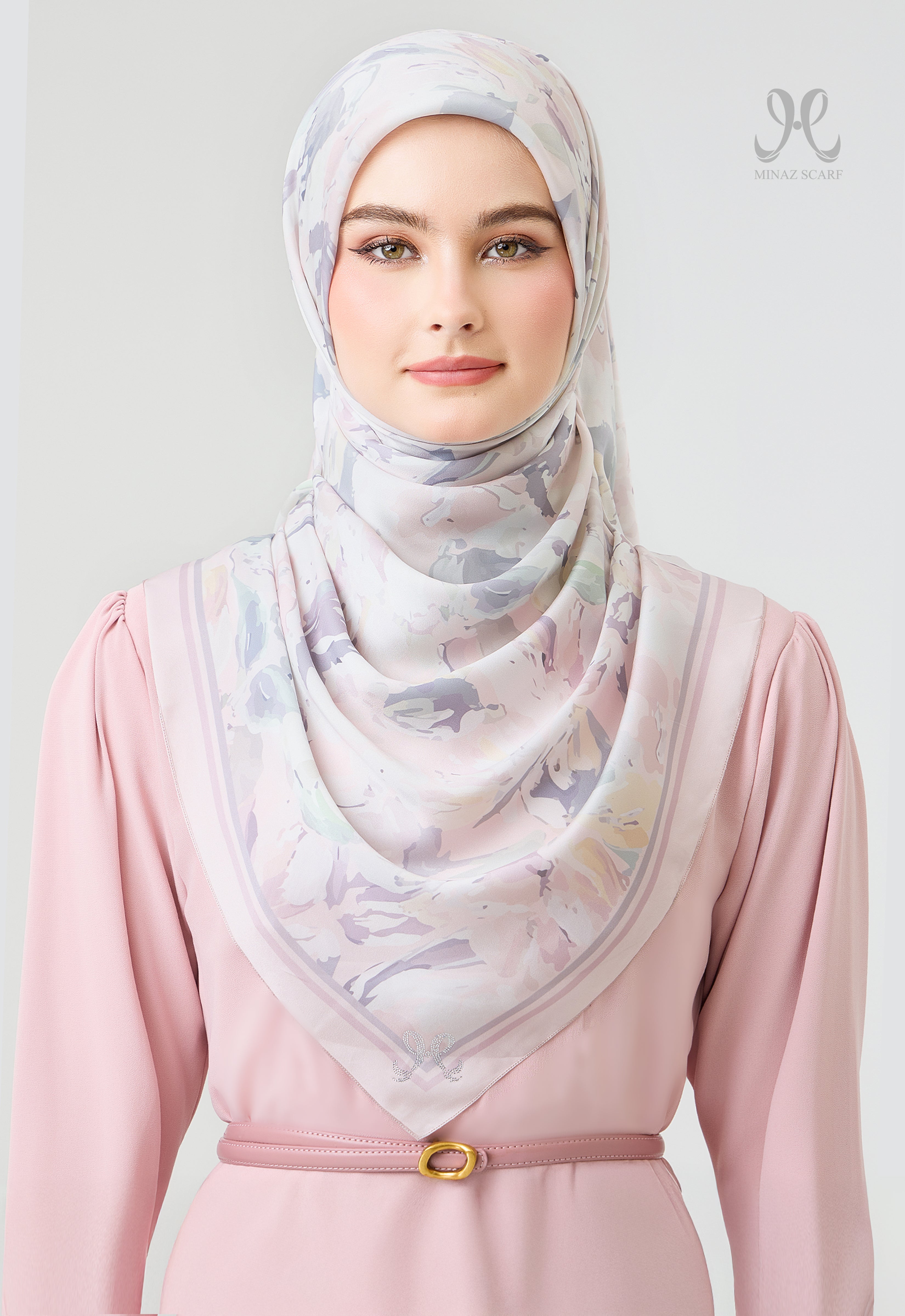 MINAZ Scarf | Florisa - Soft Pink