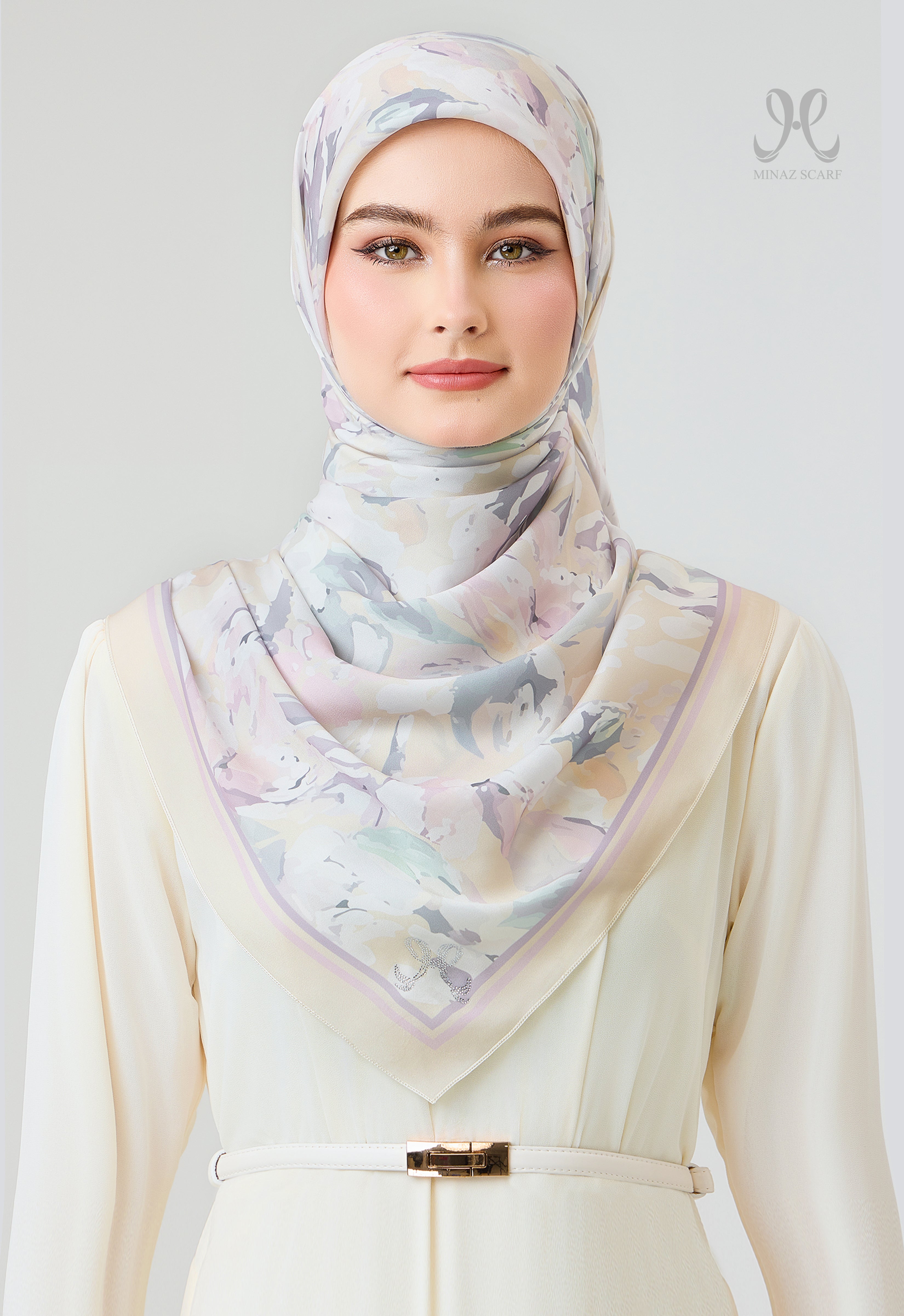 MINAZ Scarf | Florisa - Soft Yellow