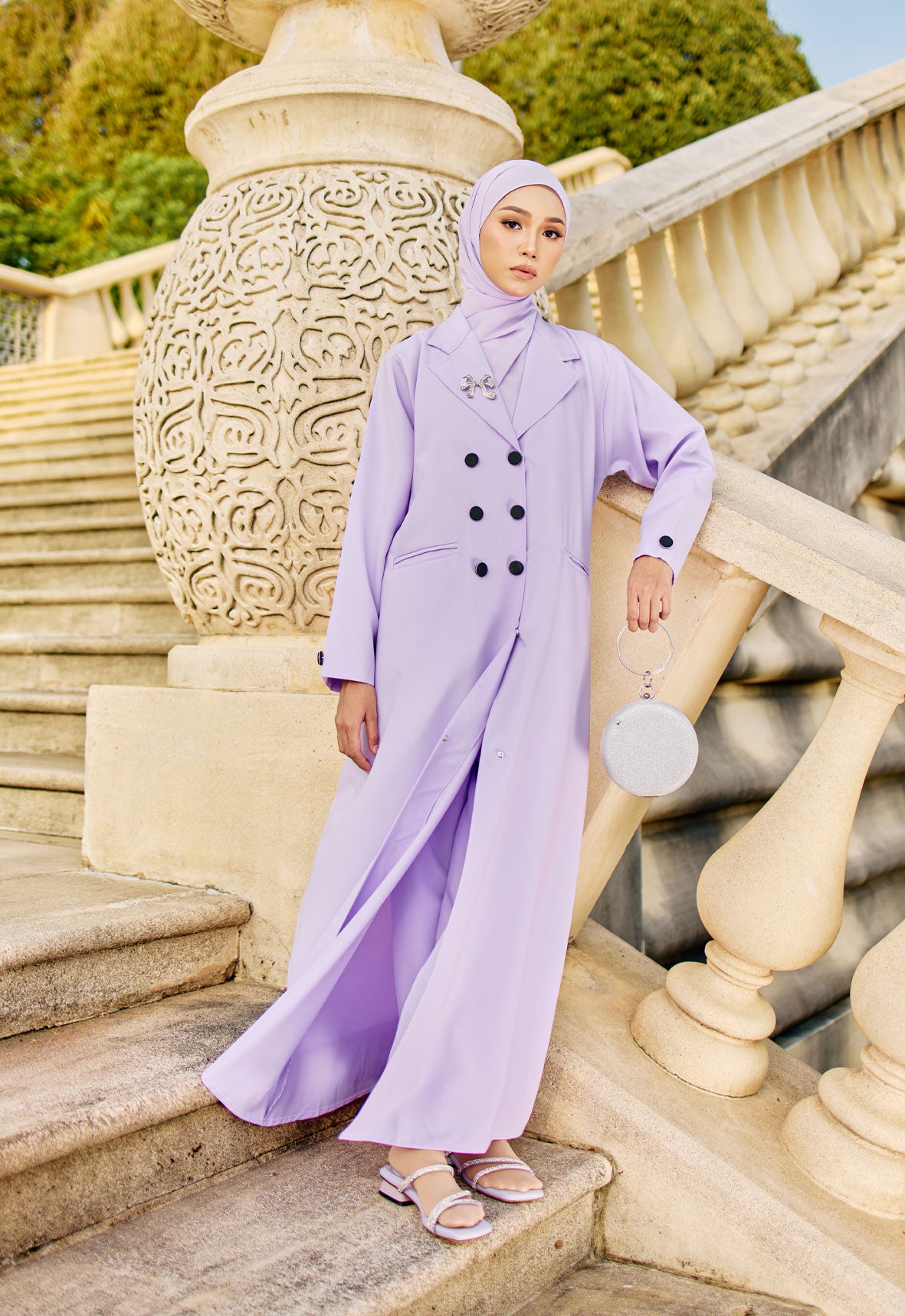 HADYAA CLASSIC ABAYA - LILAC