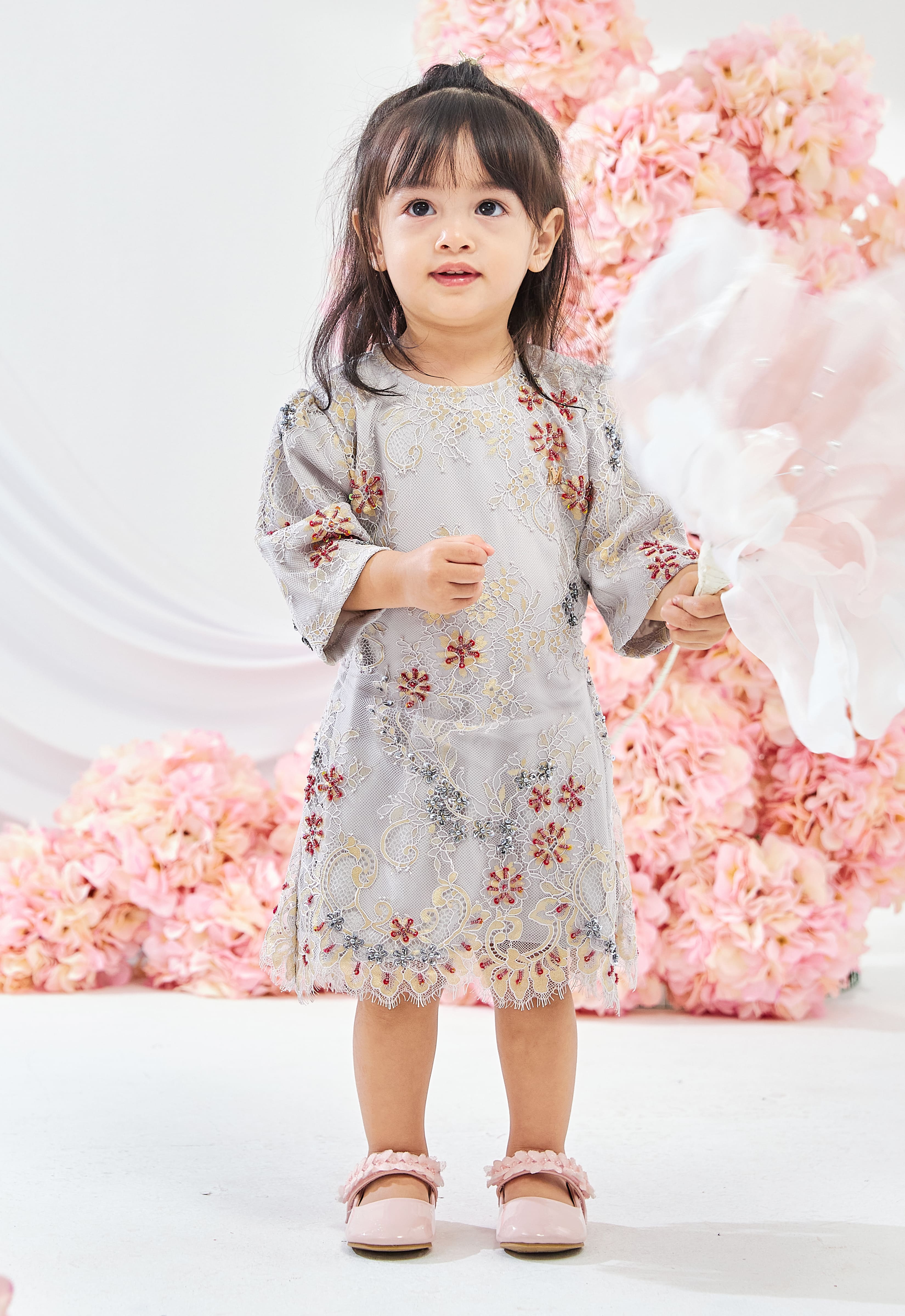 BABY JUWITA CYNARA DRESS - SILVER GRAY