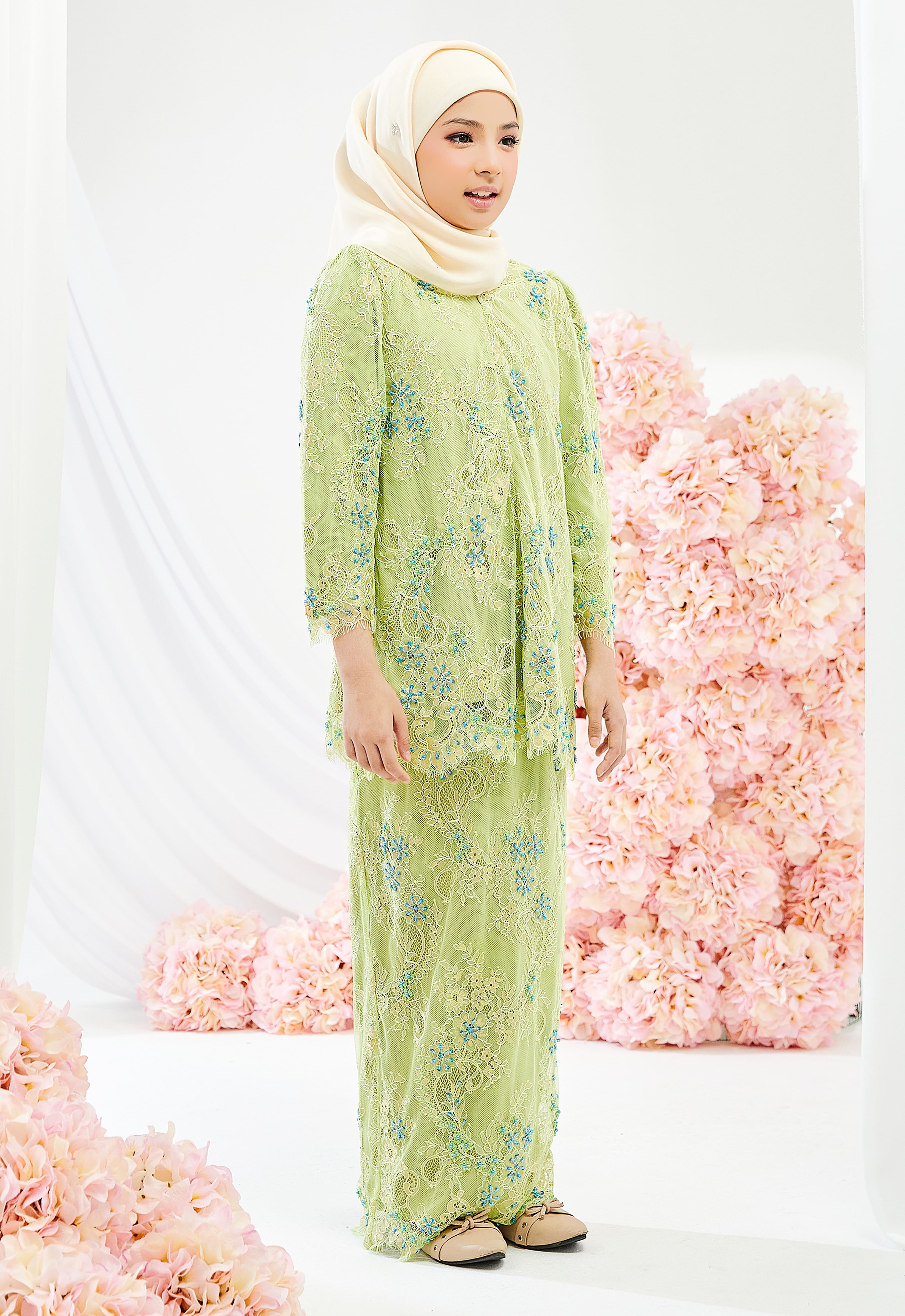 KIDS JUWITA CYNARA KURUNG - YELLOW GREEN