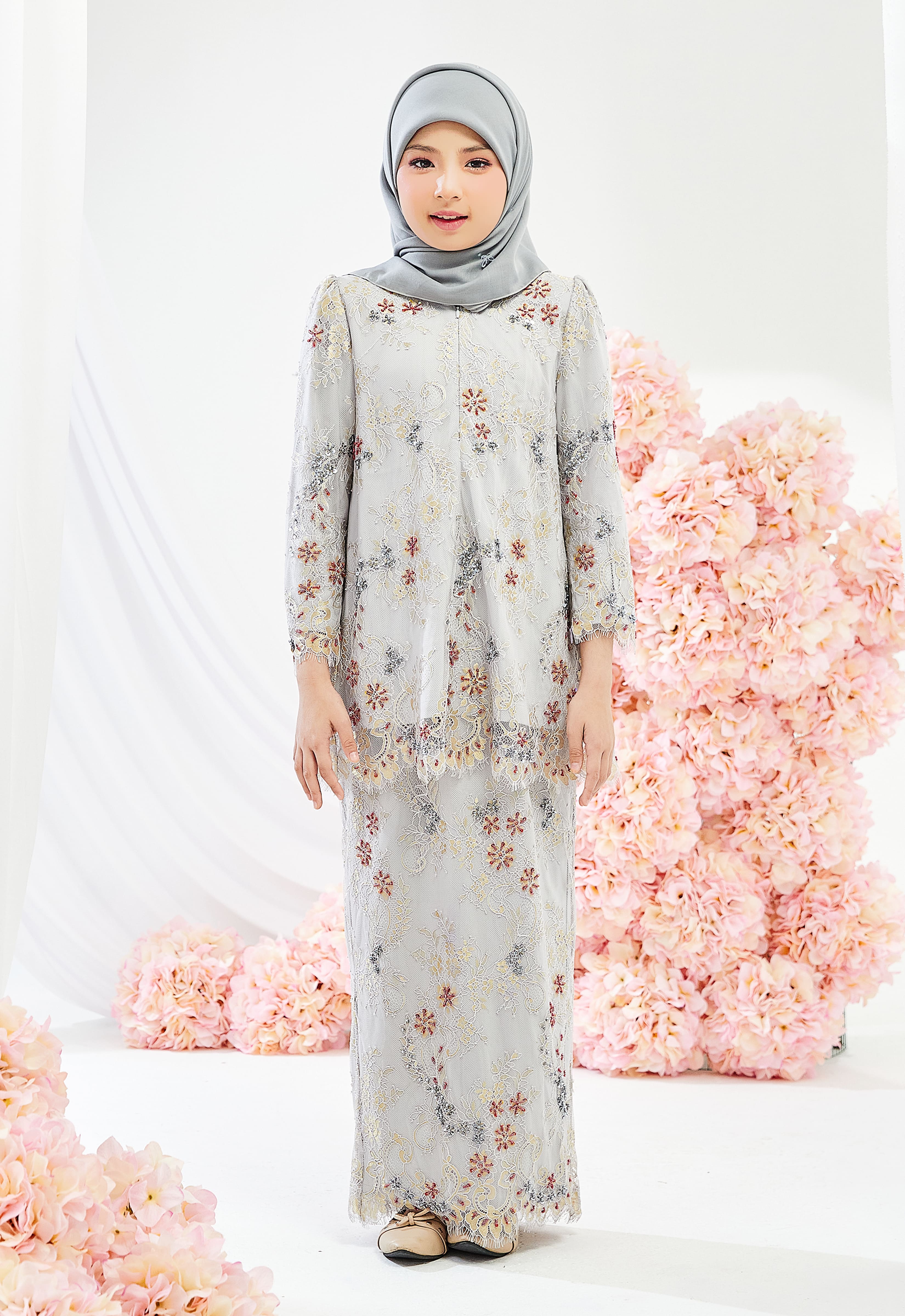 KIDS JUWITA CYNARA KURUNG - SILVER GRAY