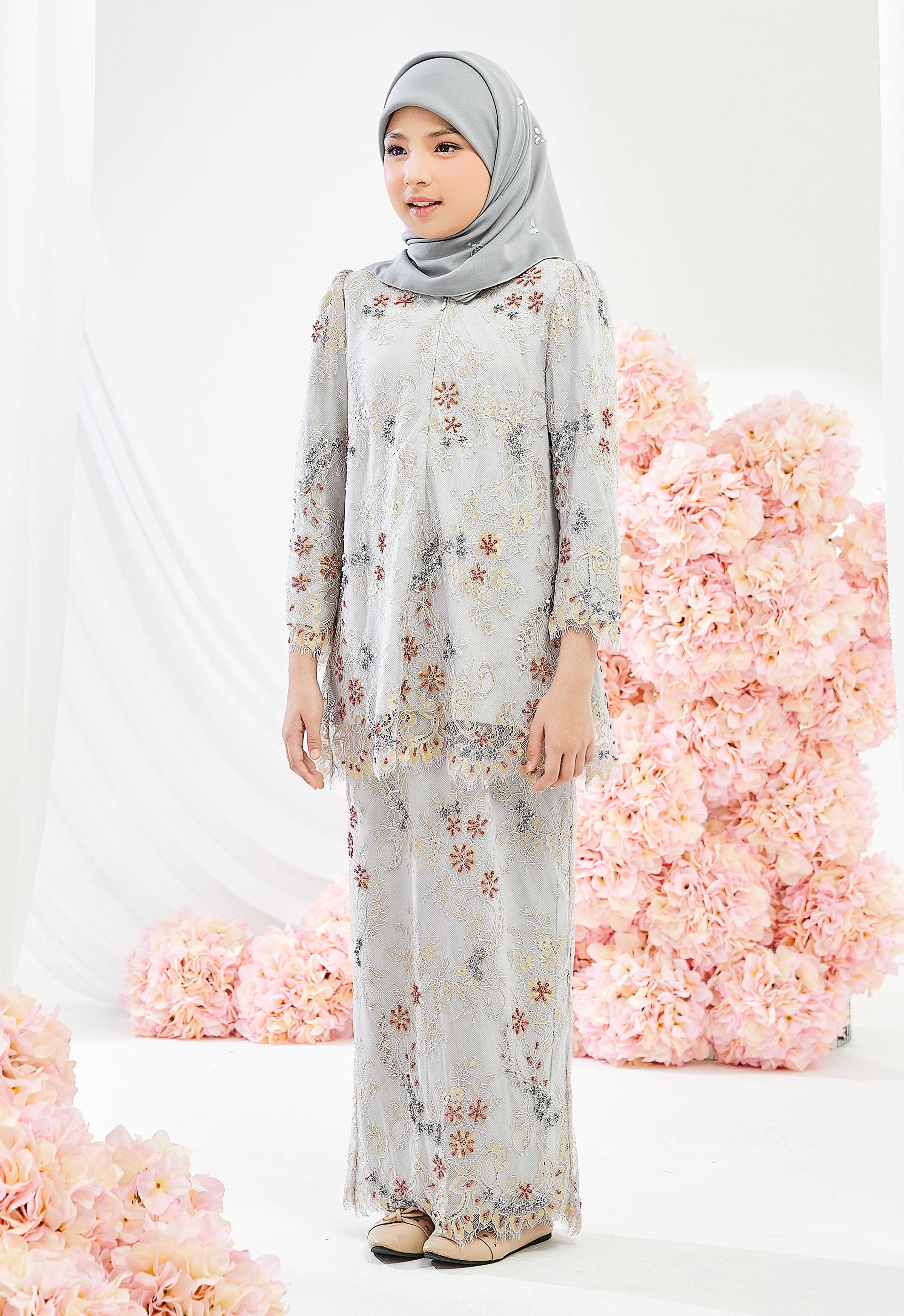 KIDS JUWITA CYNARA KURUNG - SILVER GRAY