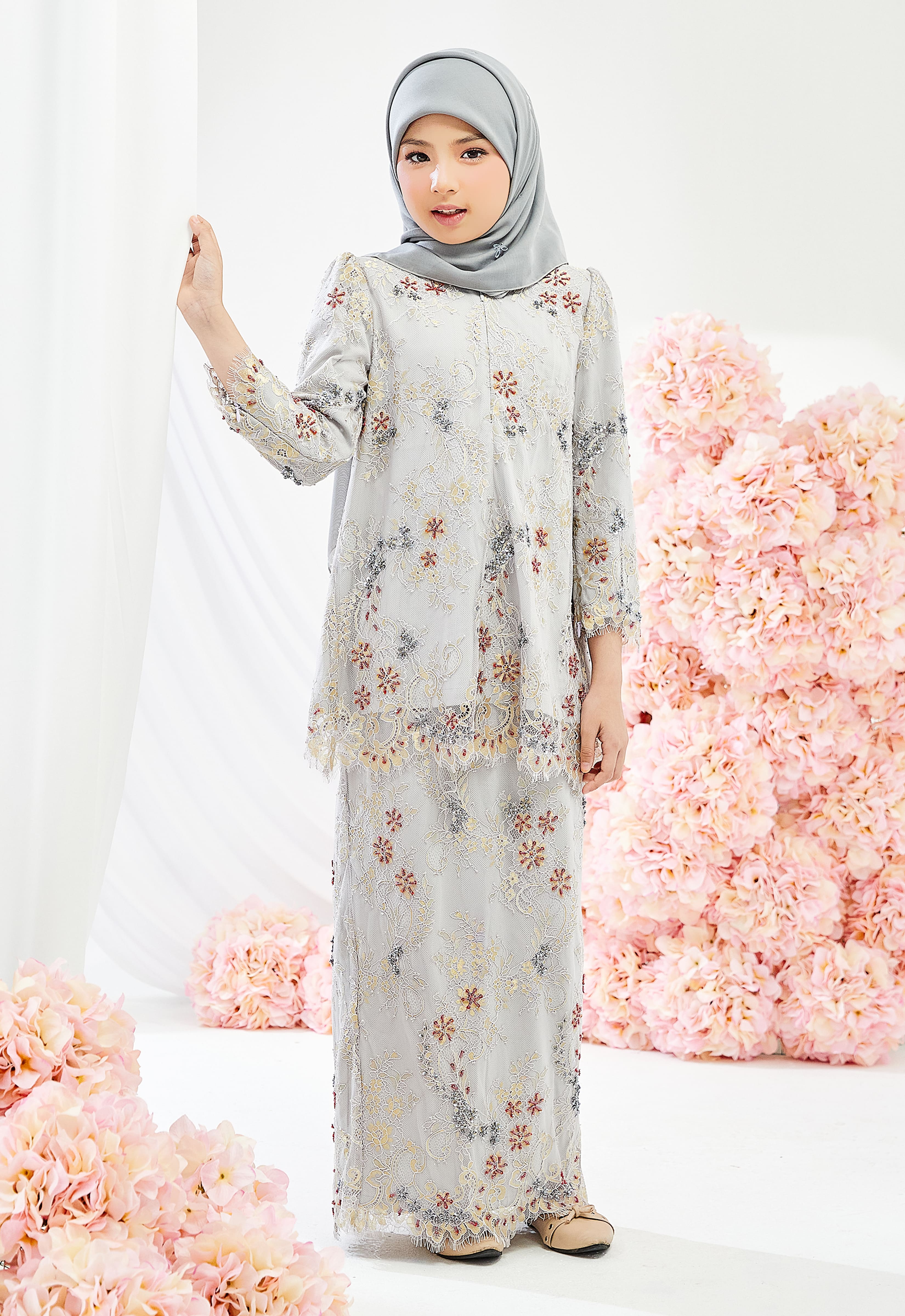 KIDS JUWITA CYNARA KURUNG - SILVER GRAY