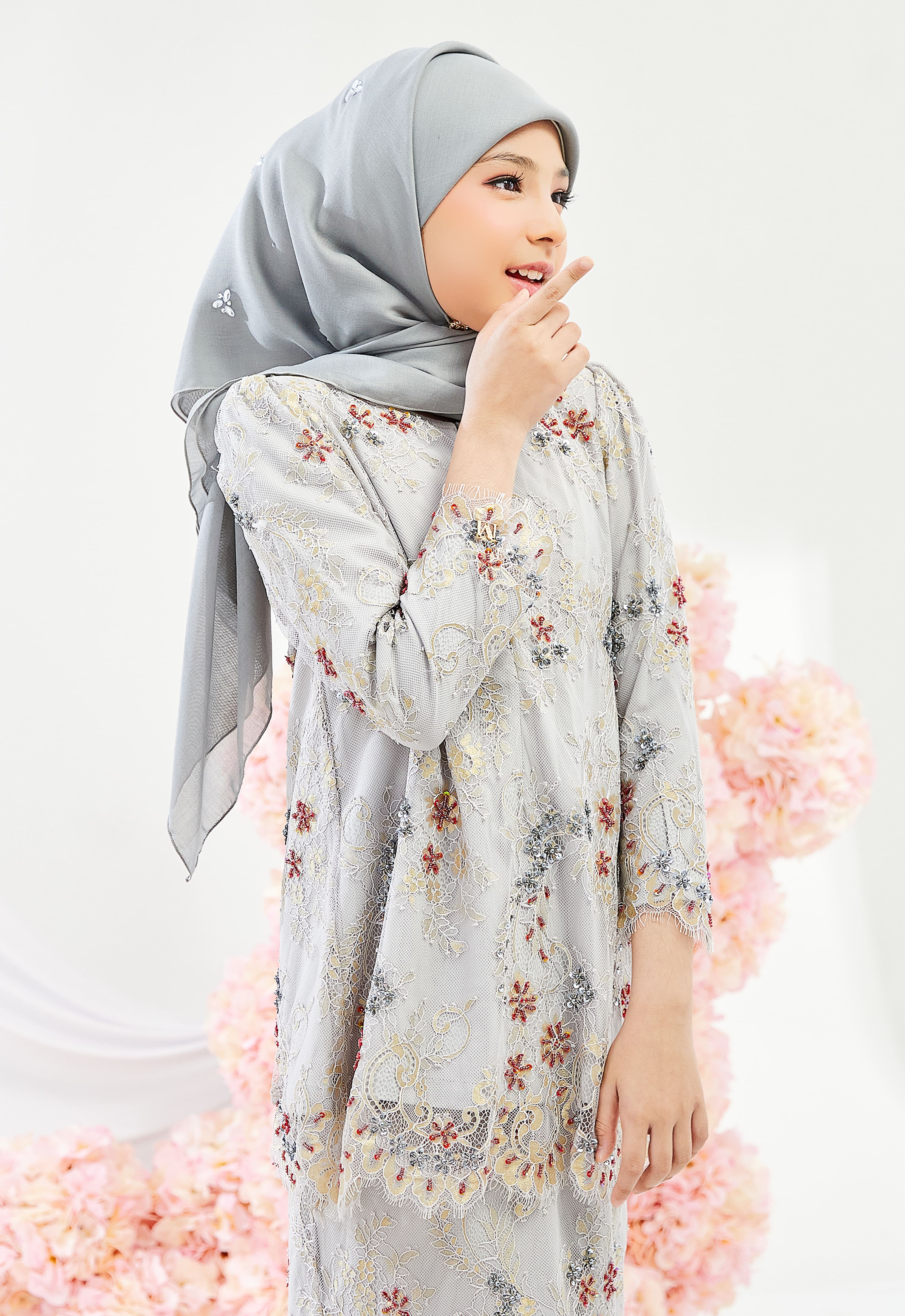 KIDS JUWITA CYNARA KURUNG - SILVER GRAY