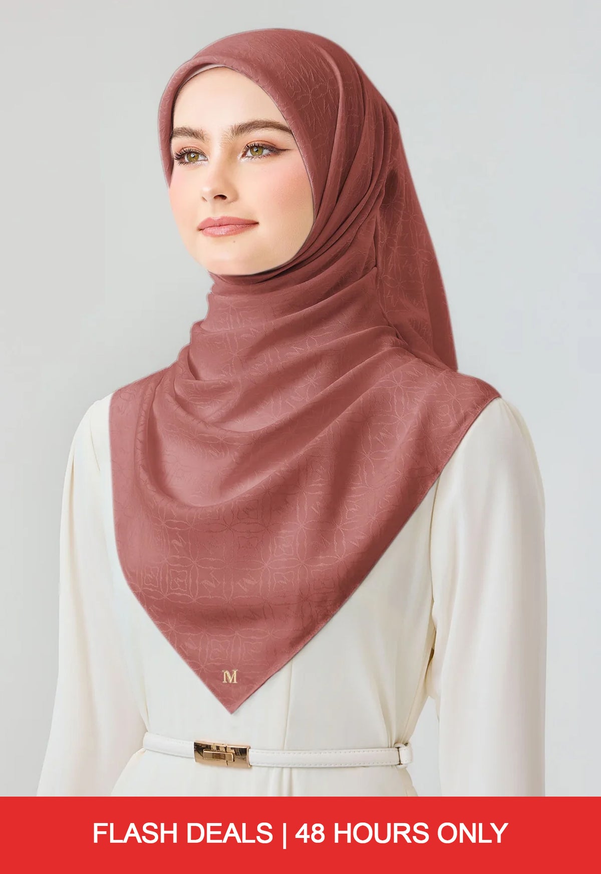 RHEA PLAIN JACQUARD - DUSTY ROSE