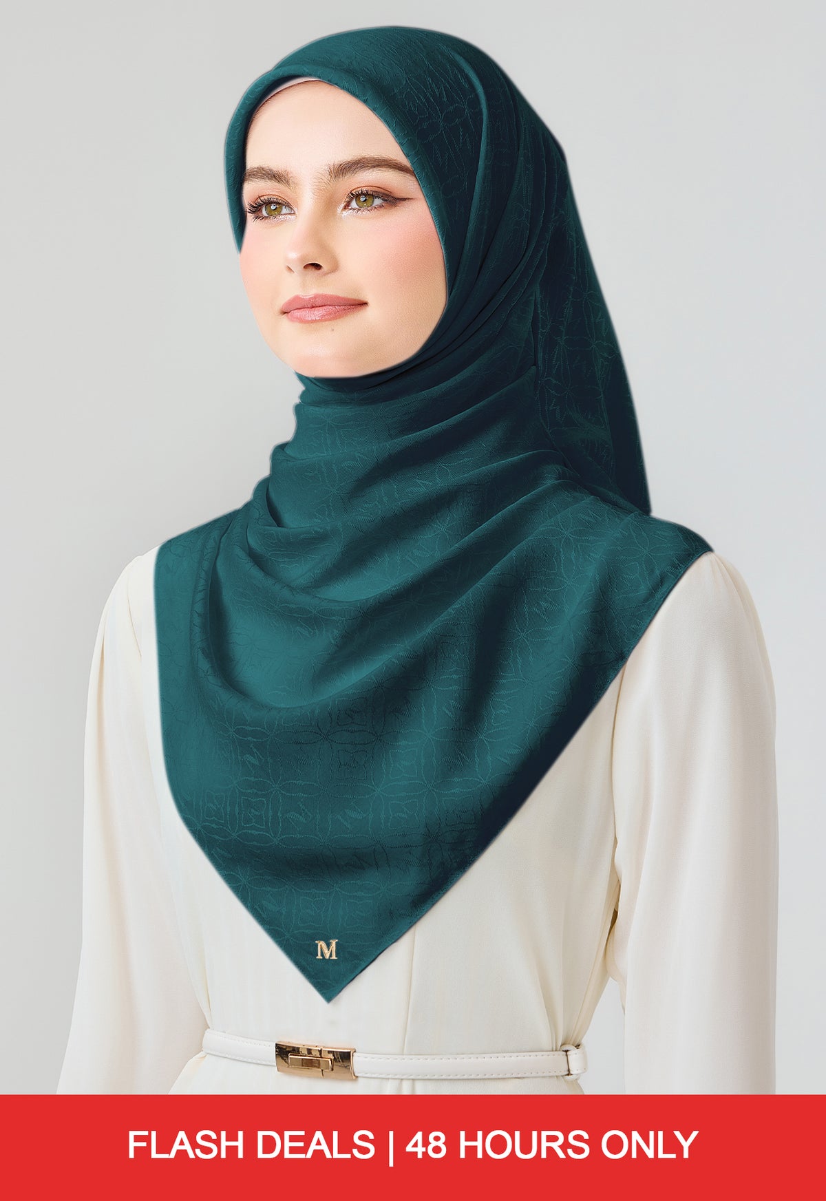 RHEA PLAIN JACQUARD - EMERALD GREEN