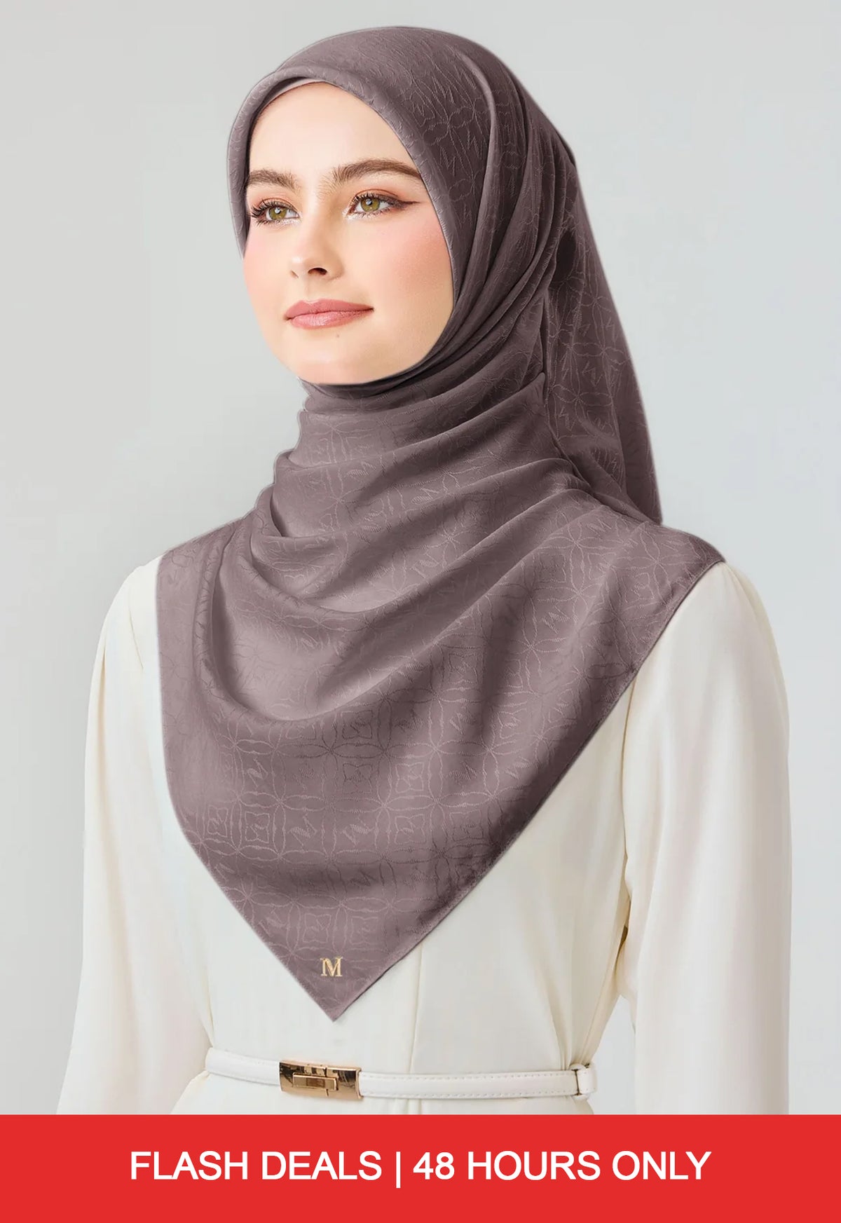 RHEA PLAIN JACQUARD - PURPLE GRAY