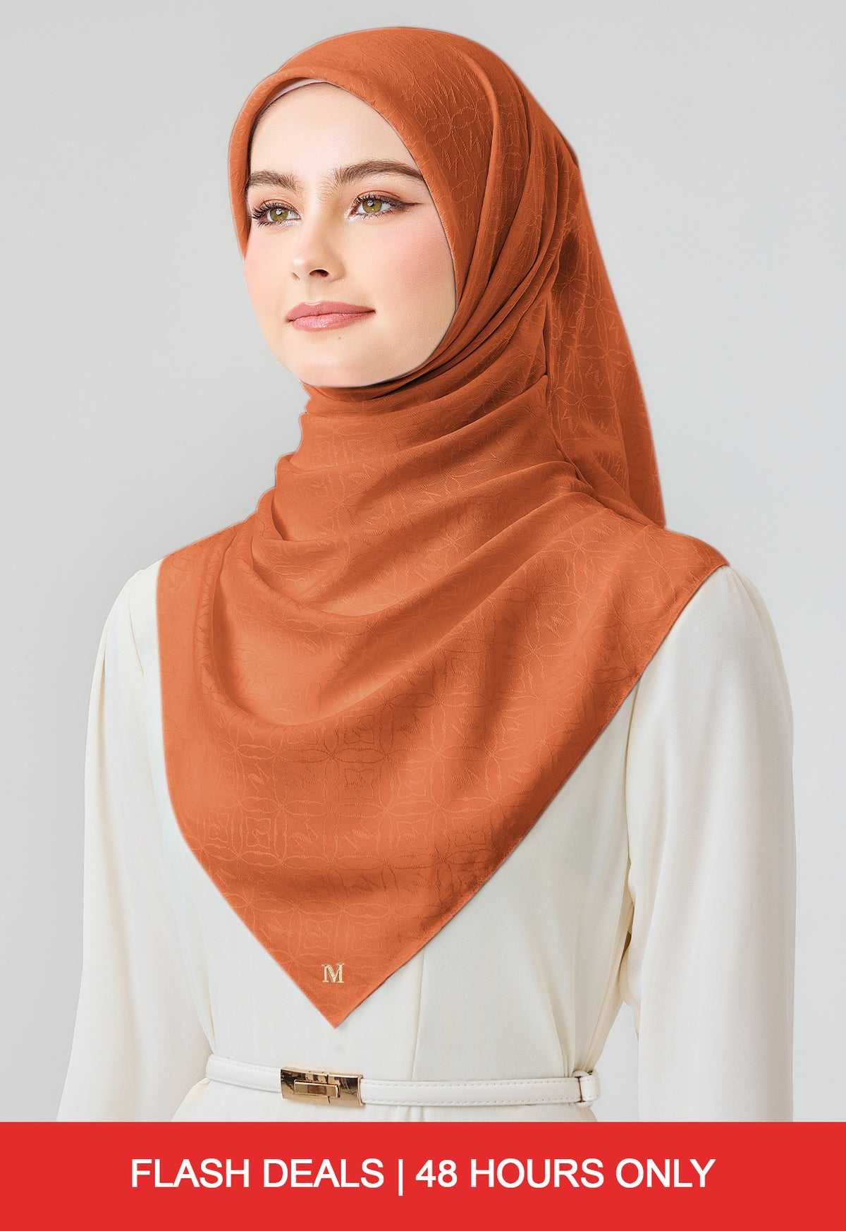 RHEA PLAIN JACQUARD - TERRACOTTA
