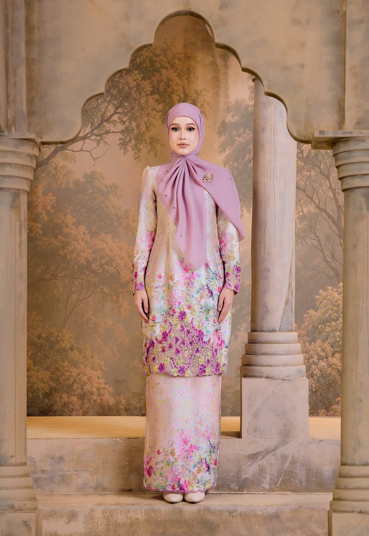 KEMBOJA SERIES | KEMBOJA KURUNG MODERN - RAINBOW YELLOW