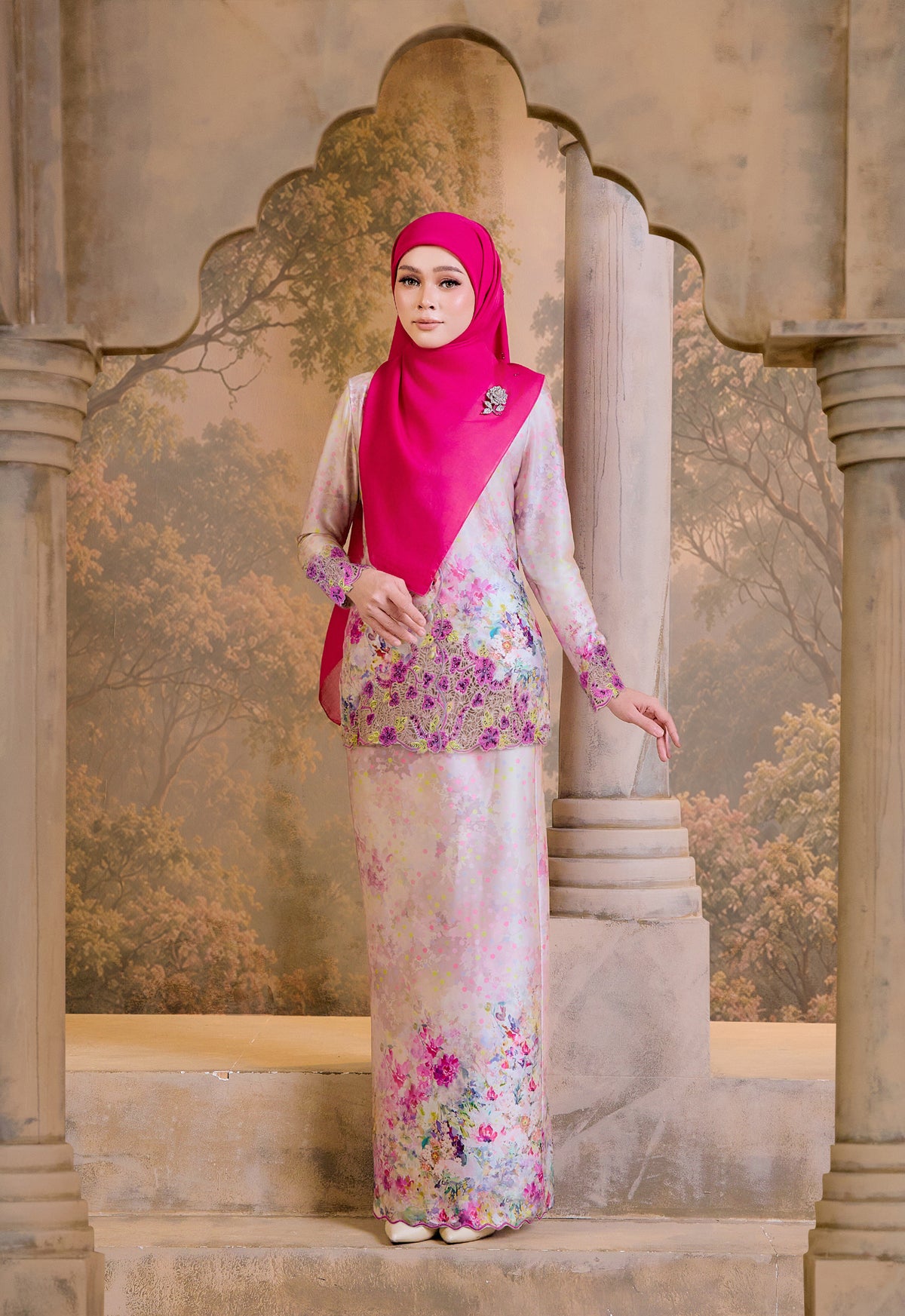 KEMBOJA SERIES |KEMBOJA MINI KURUNG  - RAINBOW YELLOW