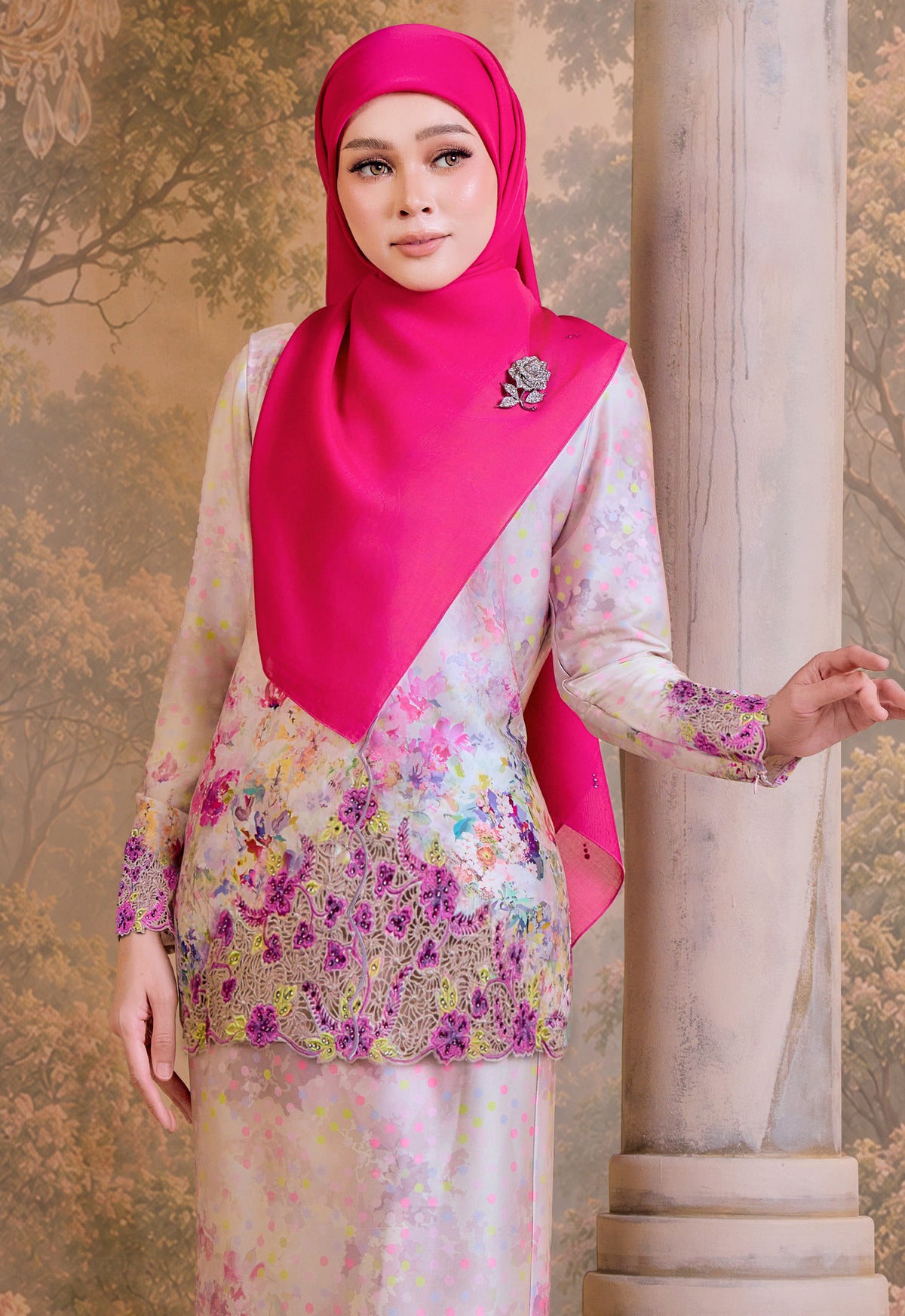 KEMBOJA SERIES |KEMBOJA MINI KURUNG  - RAINBOW YELLOW