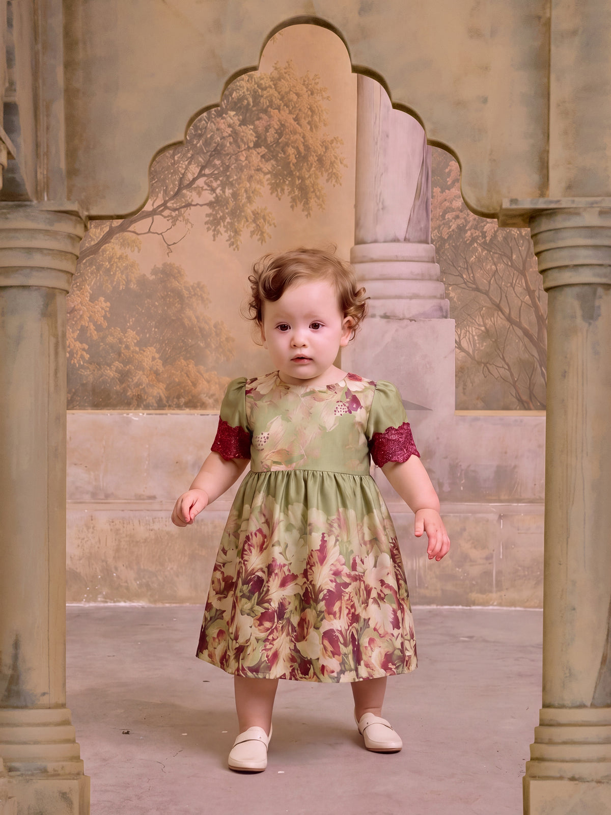 KESUMA SERIES | KESUMA NADEERA BABY DRESS - OLIVE