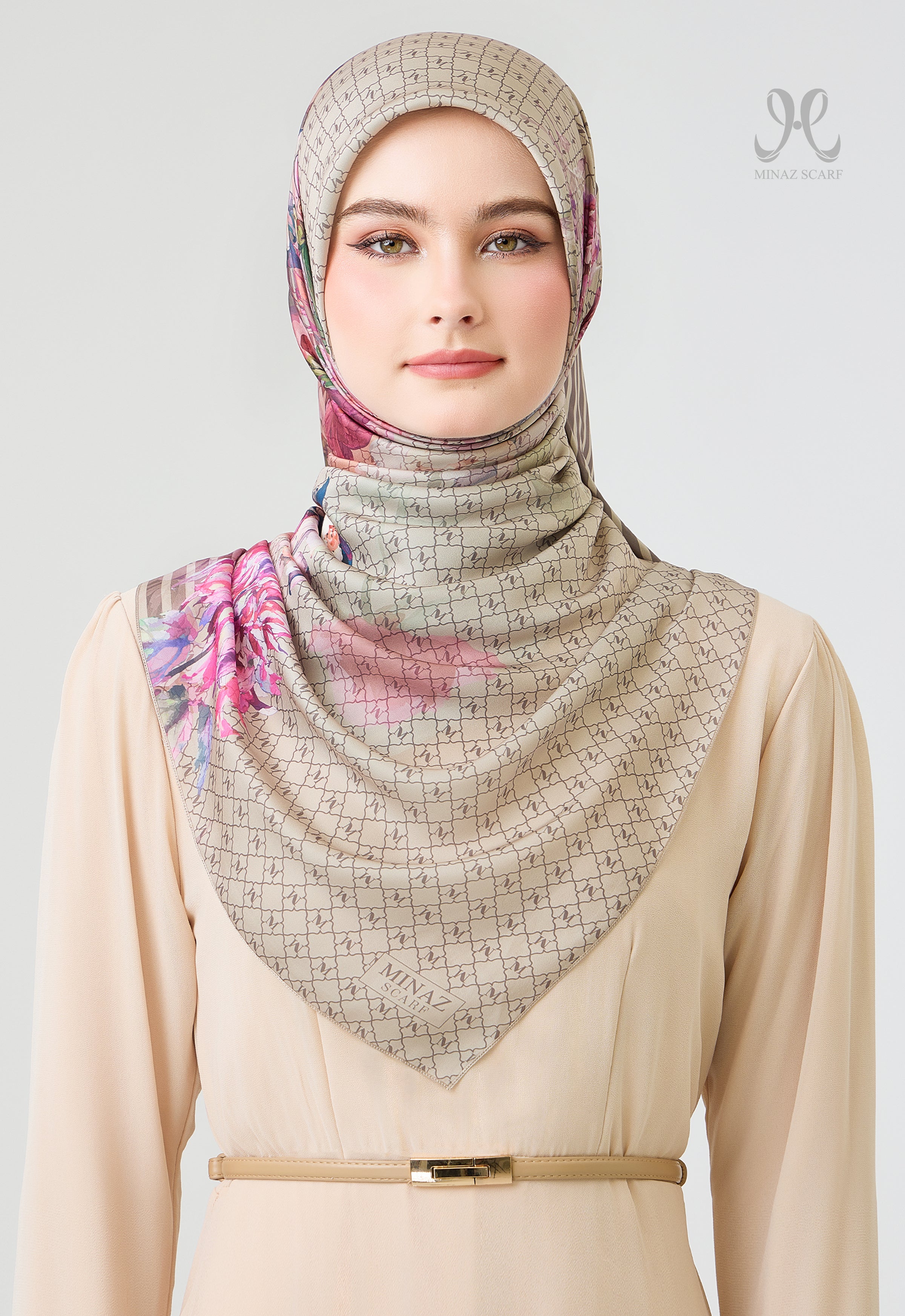 MINAZ Scarf | Louisa - Cedar Brown