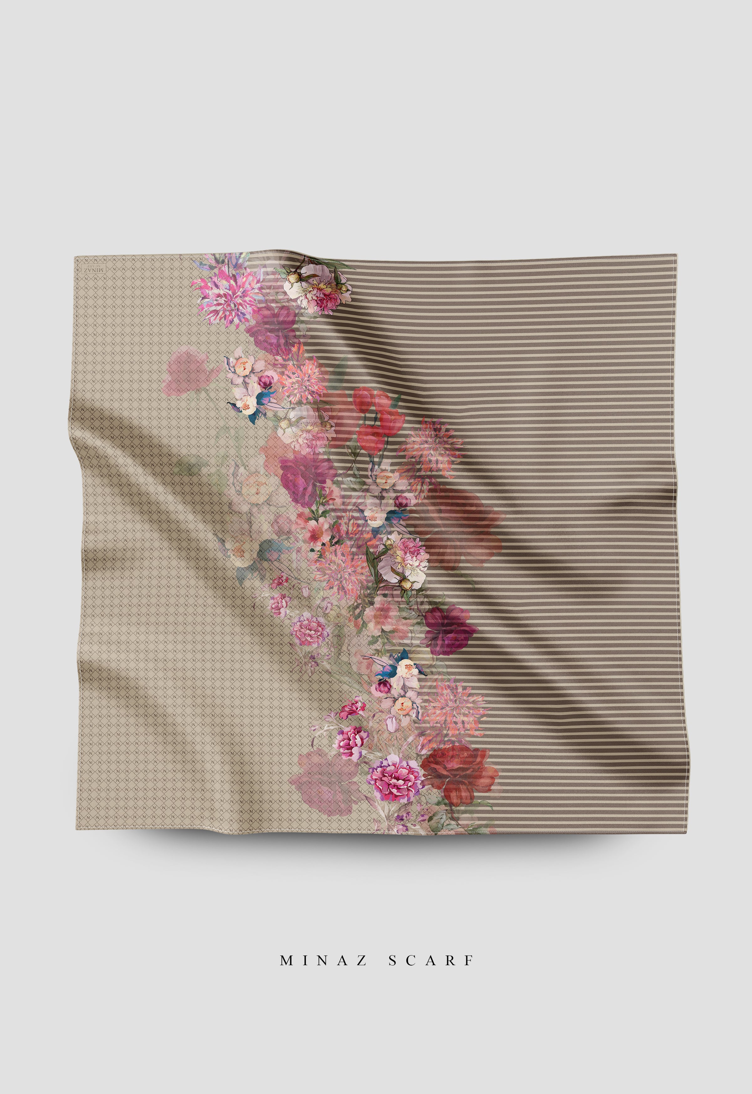 MINAZ Scarf | Louisa - Cedar Brown